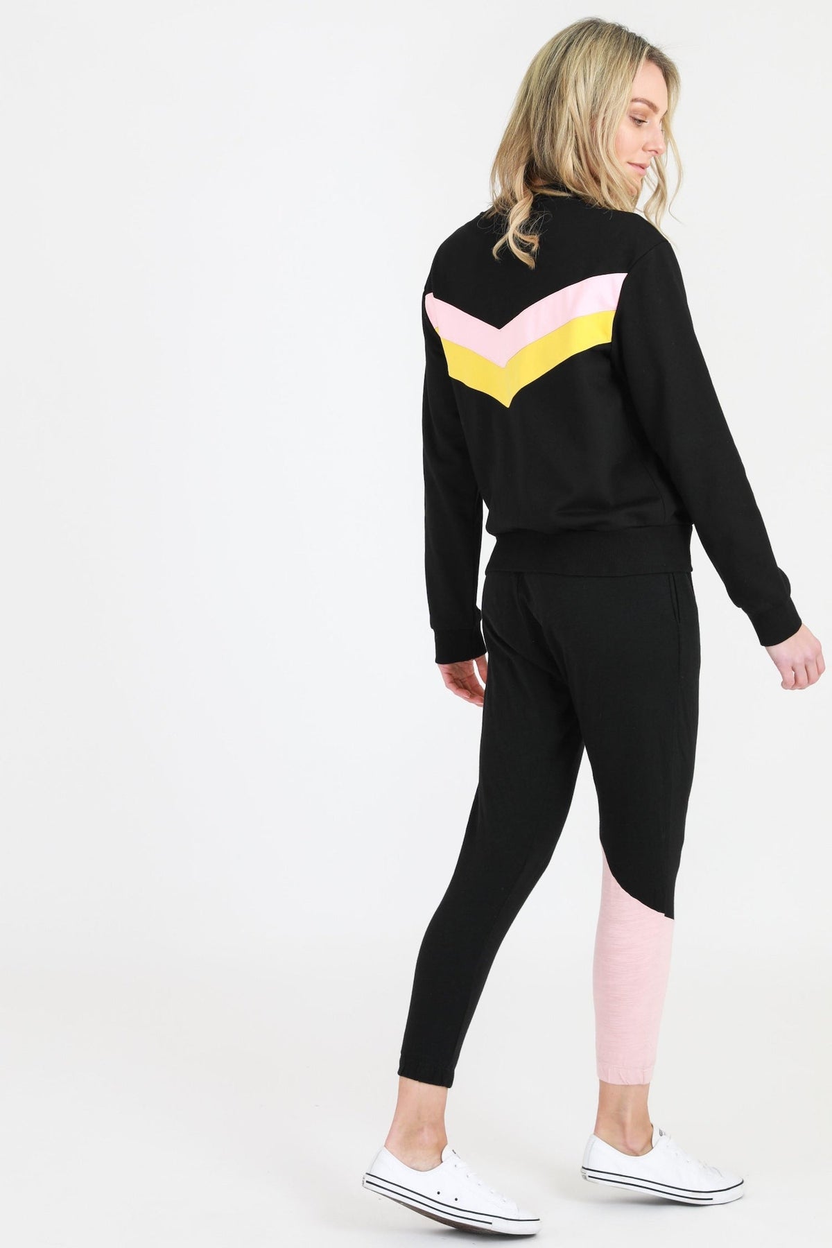 Naomi Chevron Print Bomber Jacket (Sale)