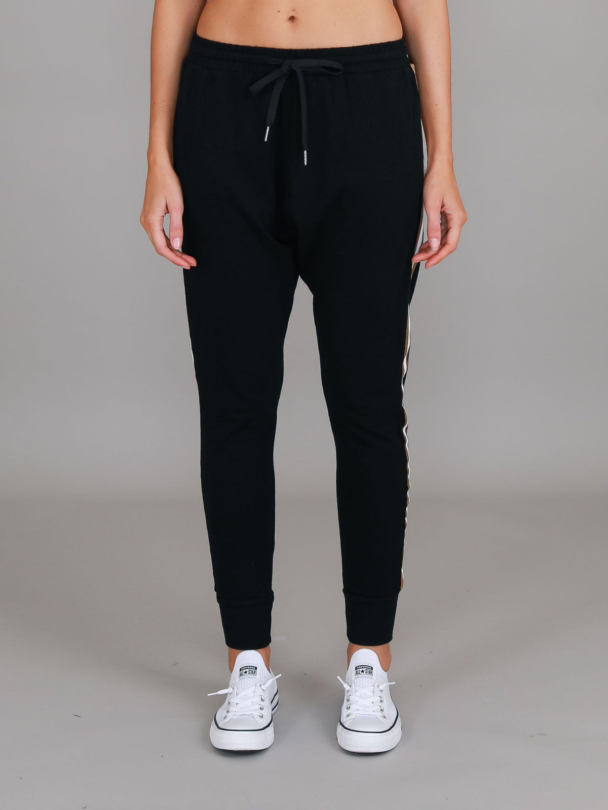 Gerry | Women's Side Stripe Tapered Joggers – Cotton Jersey