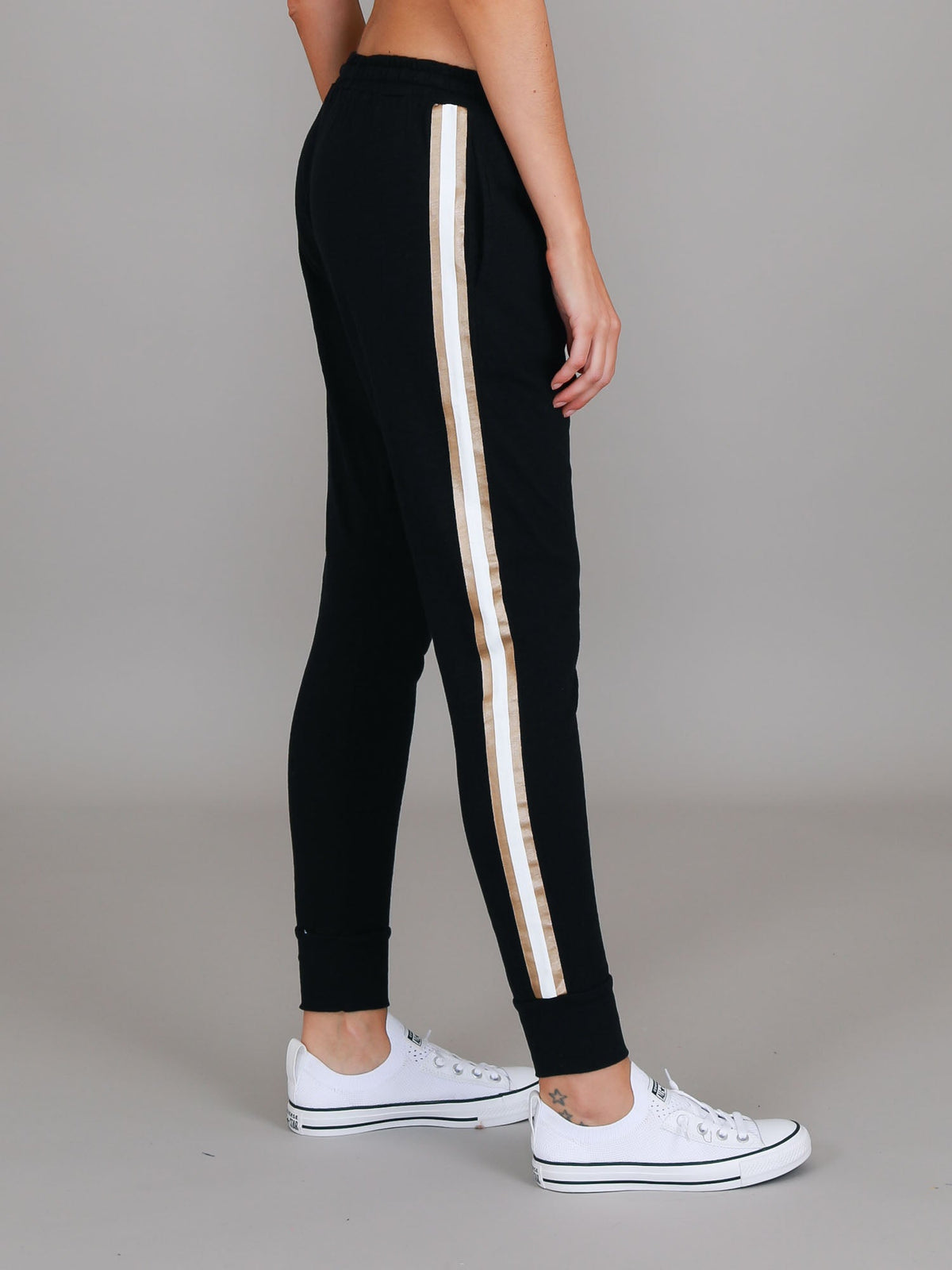 Gerry | Women's Side Stripe Tapered Joggers – Cotton Jersey