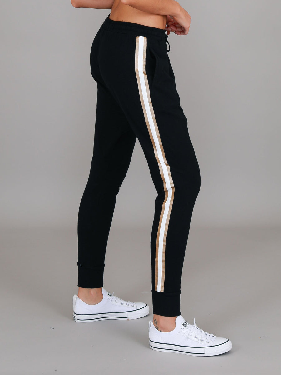 Gerry | Women's Side Stripe Tapered Joggers – Cotton Jersey