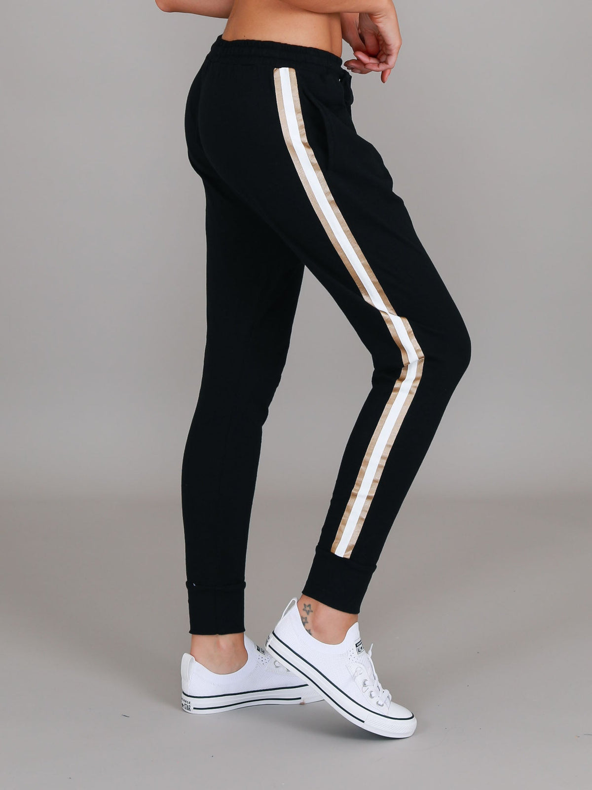 Gerry | Women's Side Stripe Tapered Joggers – Cotton Jersey