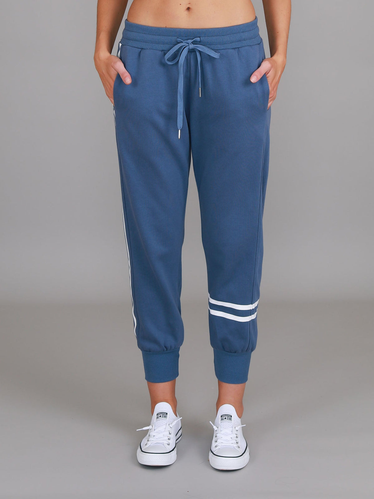 Jamie | Women's Two-Stripe Sweatpants – Cotton French Terry