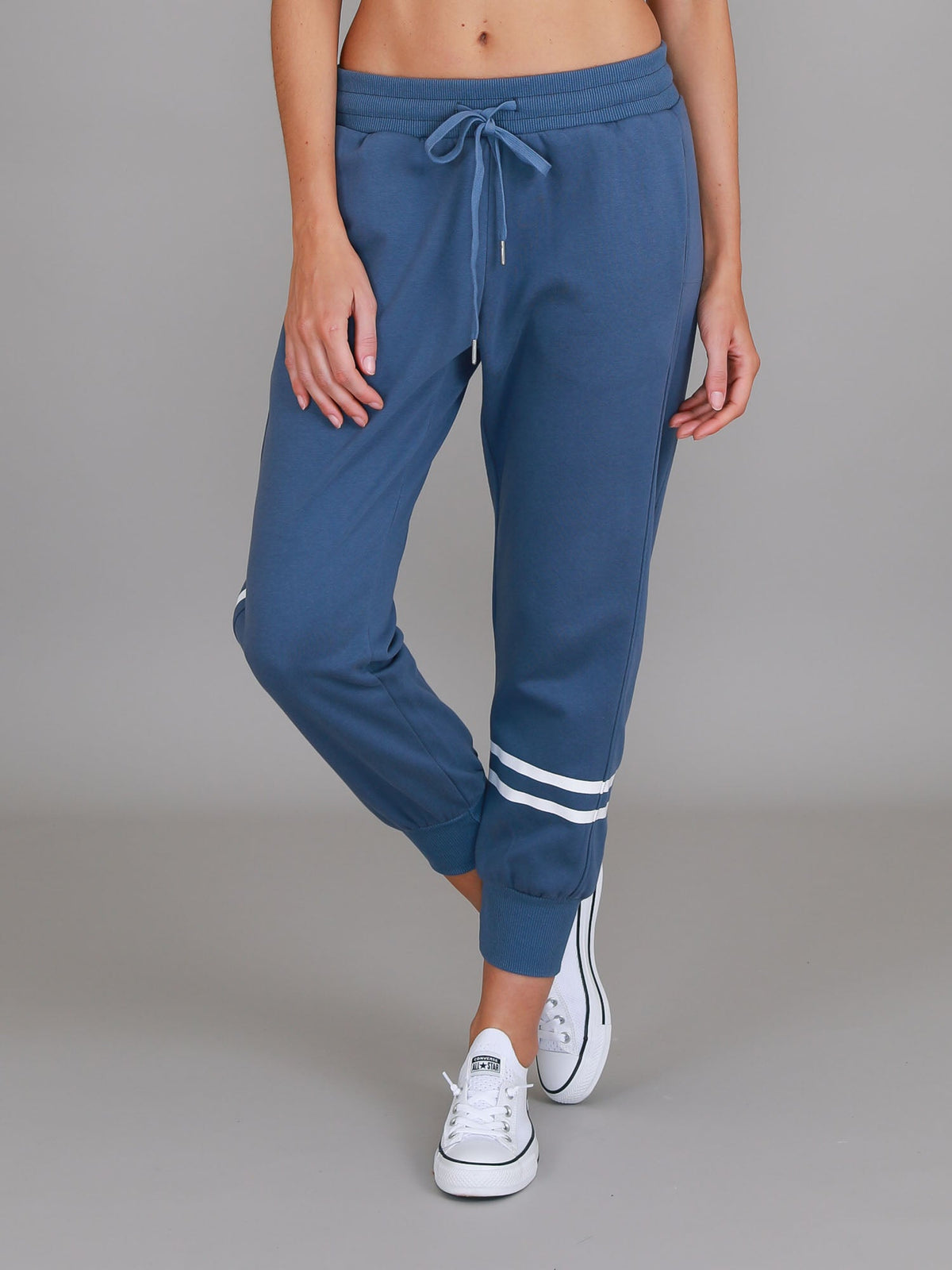 Jamie | Women's Two-Stripe Sweatpants – Cotton French Terry