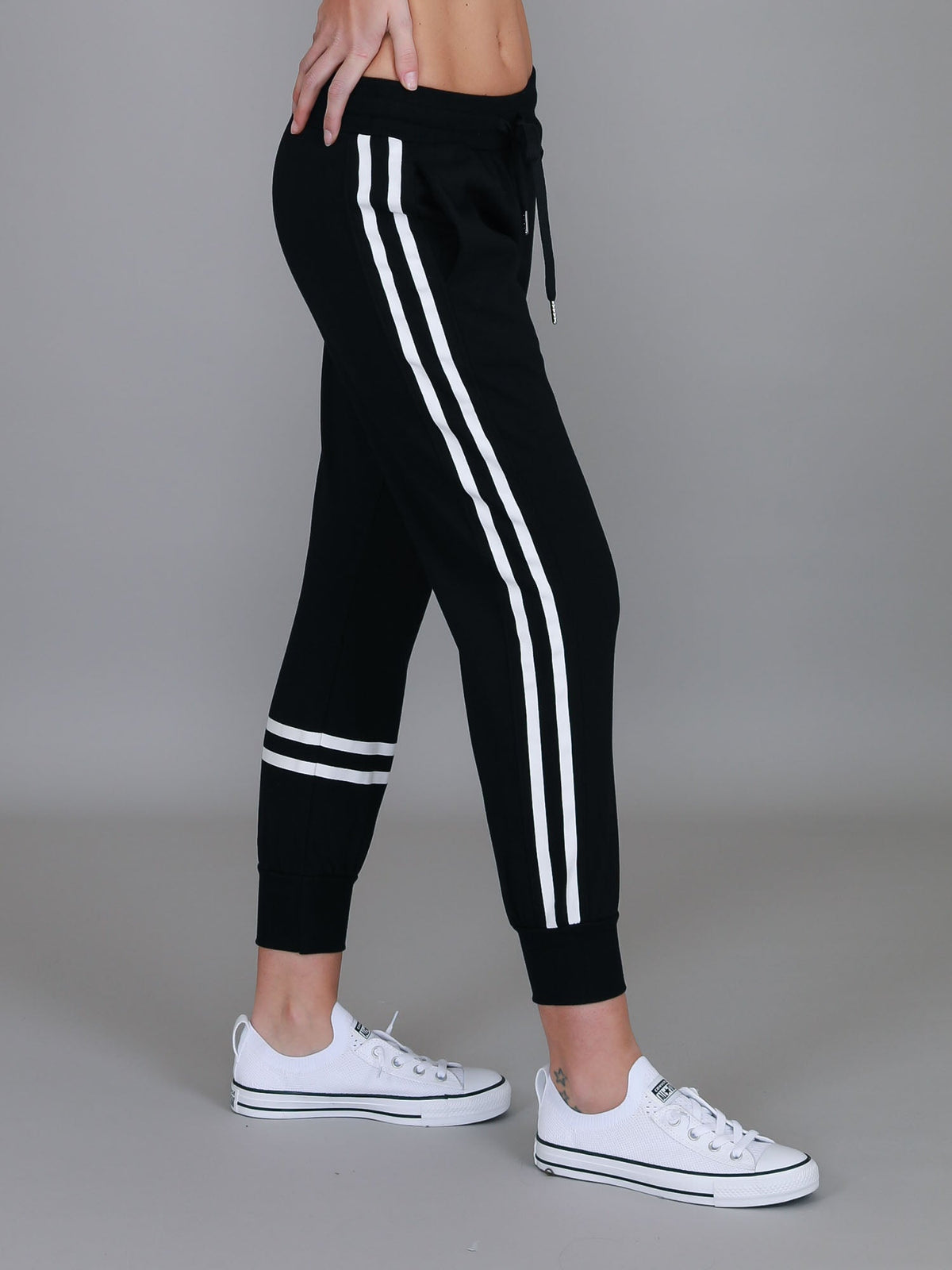 Jamie | Women's Two-Stripe Sweatpants – Cotton French Terry
