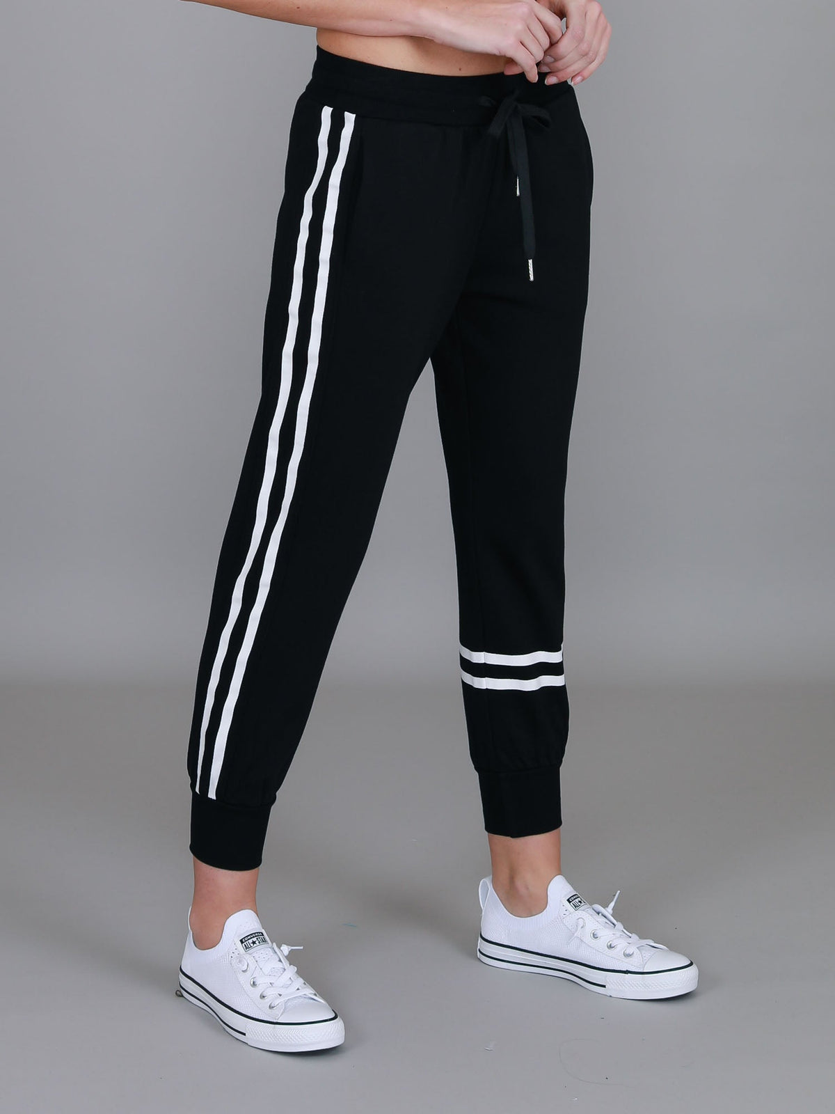 Jamie | Women's Two-Stripe Sweatpants – Cotton French Terry