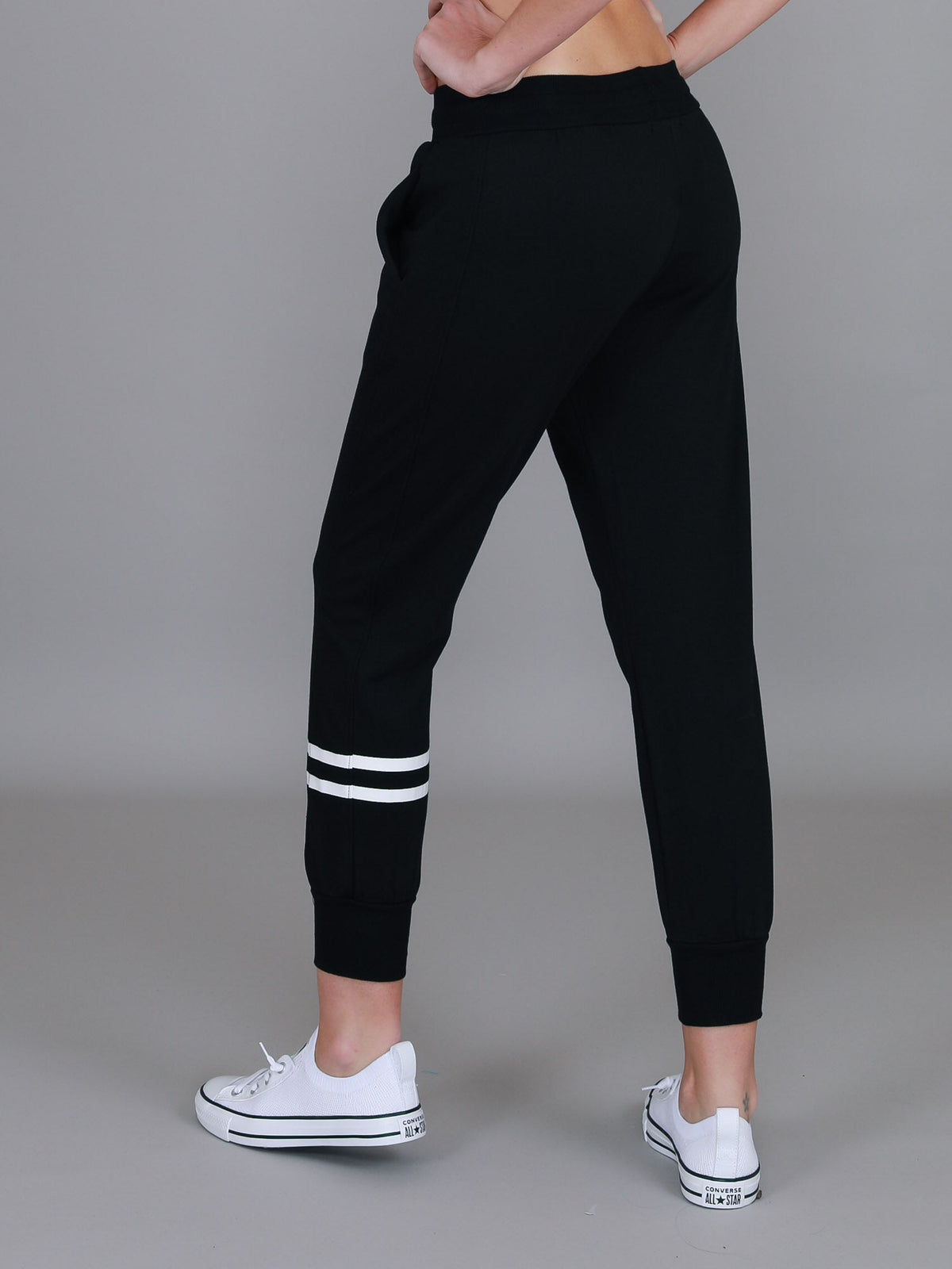 Jamie | Women's Two-Stripe Sweatpants – Cotton French Terry