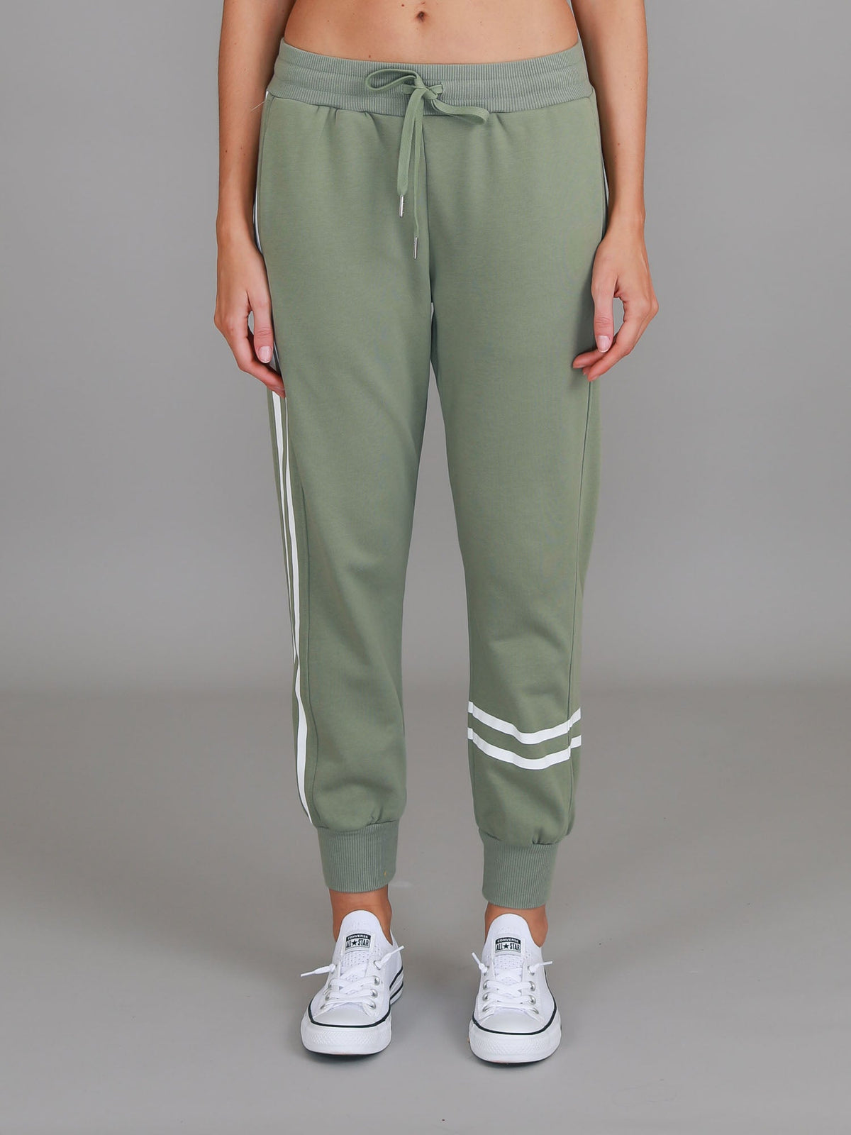 Jamie | Women's Two-Stripe Sweatpants – Cotton French Terry