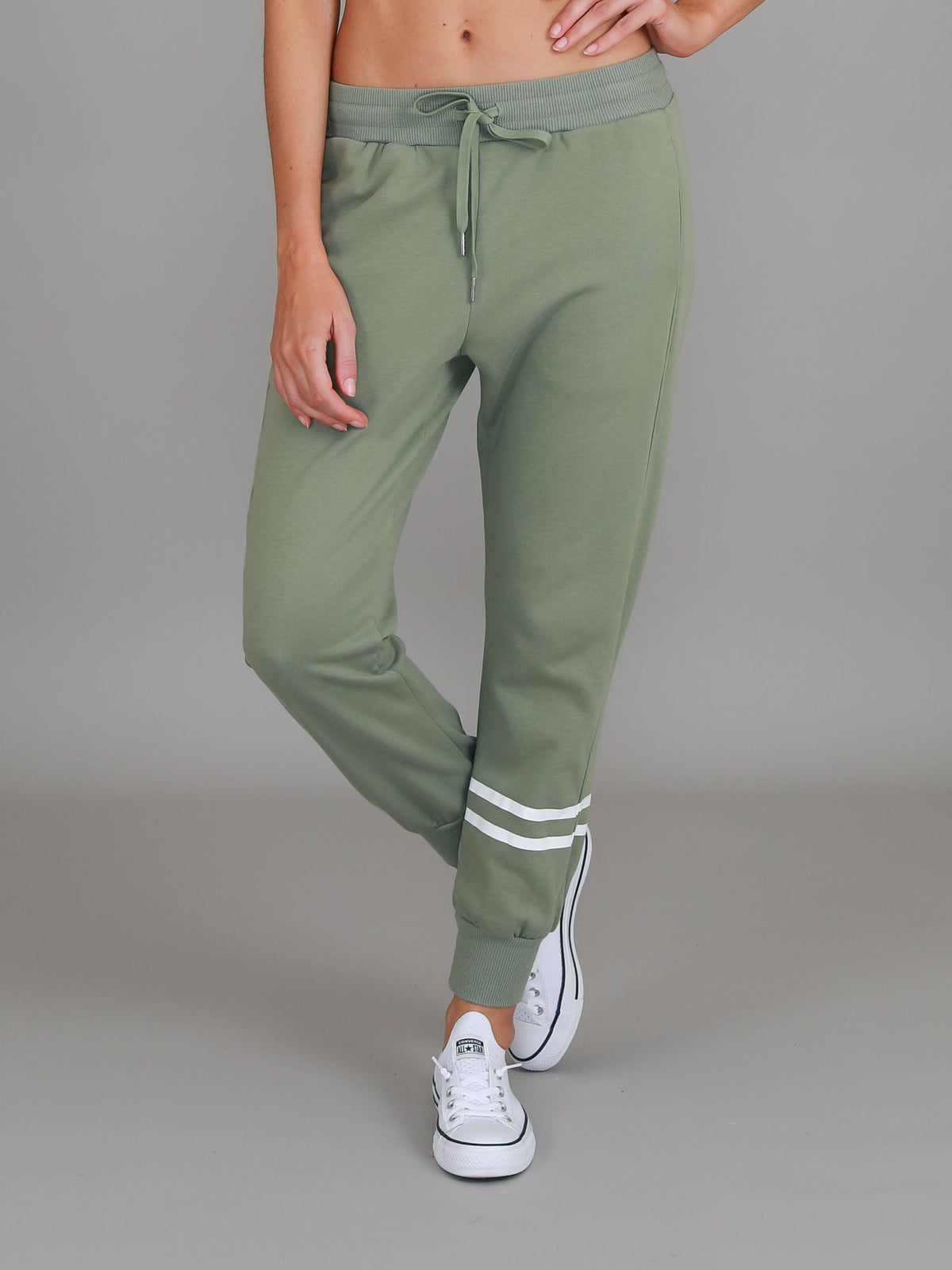 Jamie | Women's Two-Stripe Sweatpants – Cotton French Terry