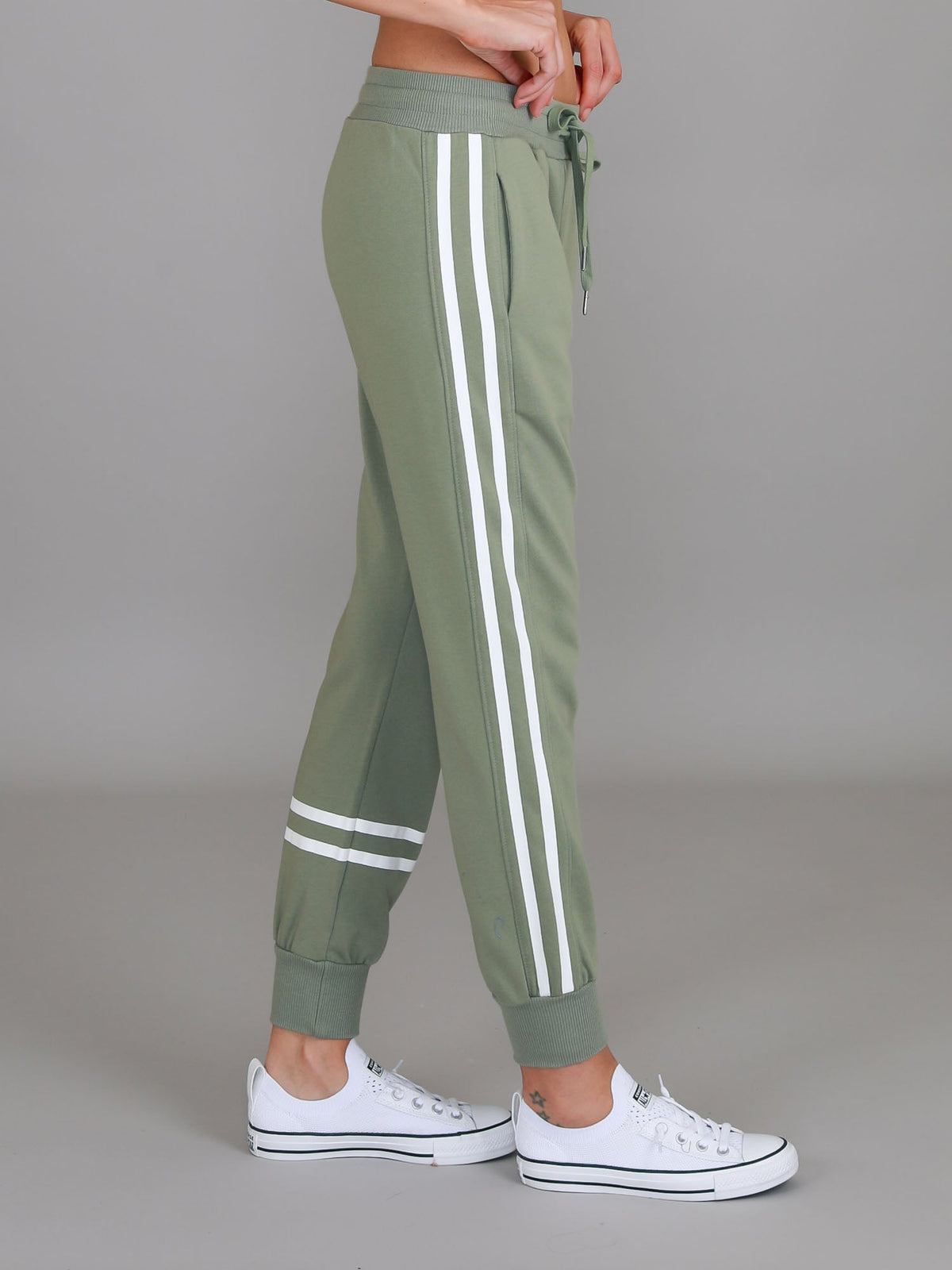 Jamie | Women's Two-Stripe Sweatpants – Cotton French Terry