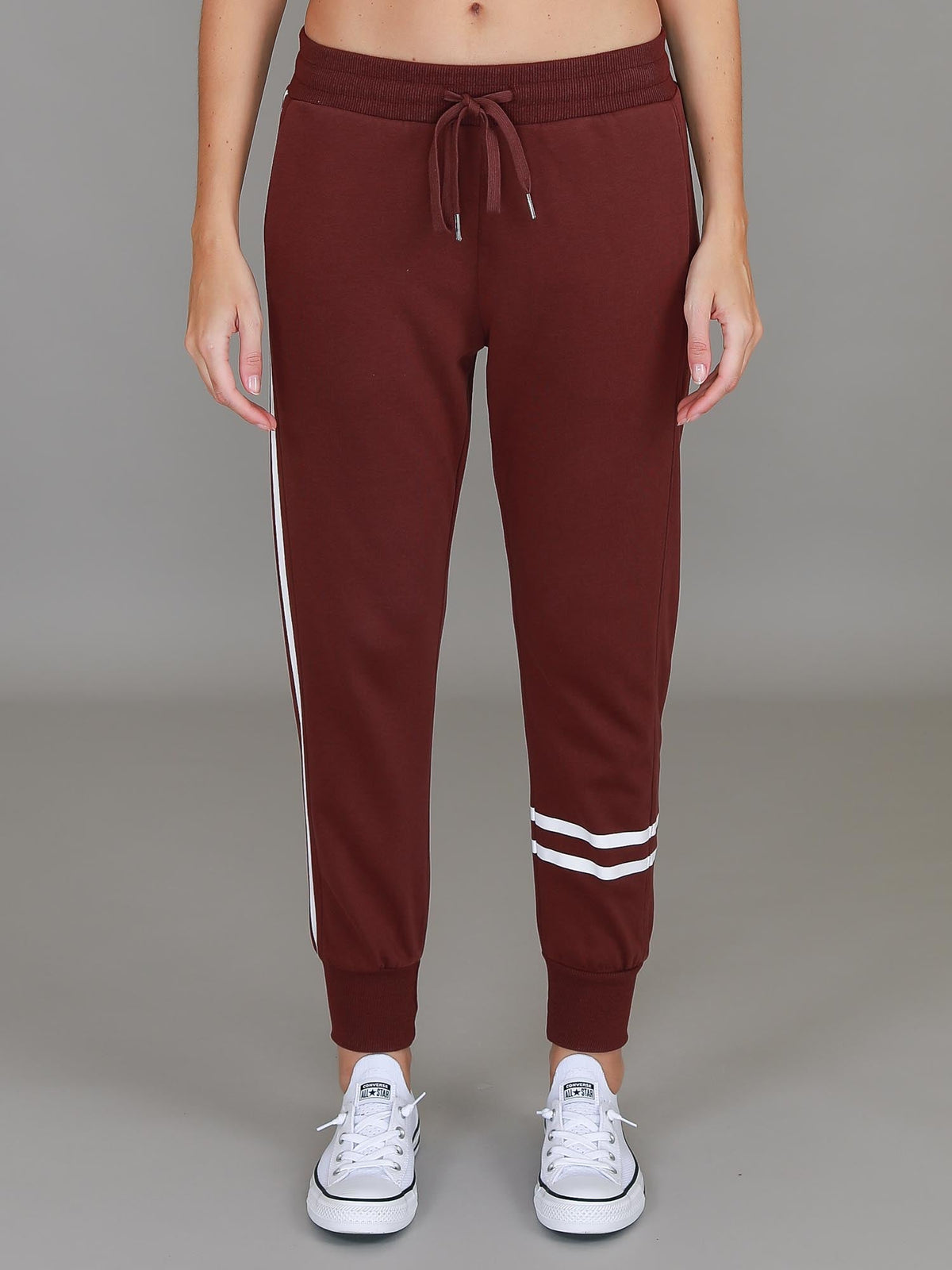 Jamie | Women's Two-Stripe Sweatpants – Cotton French Terry