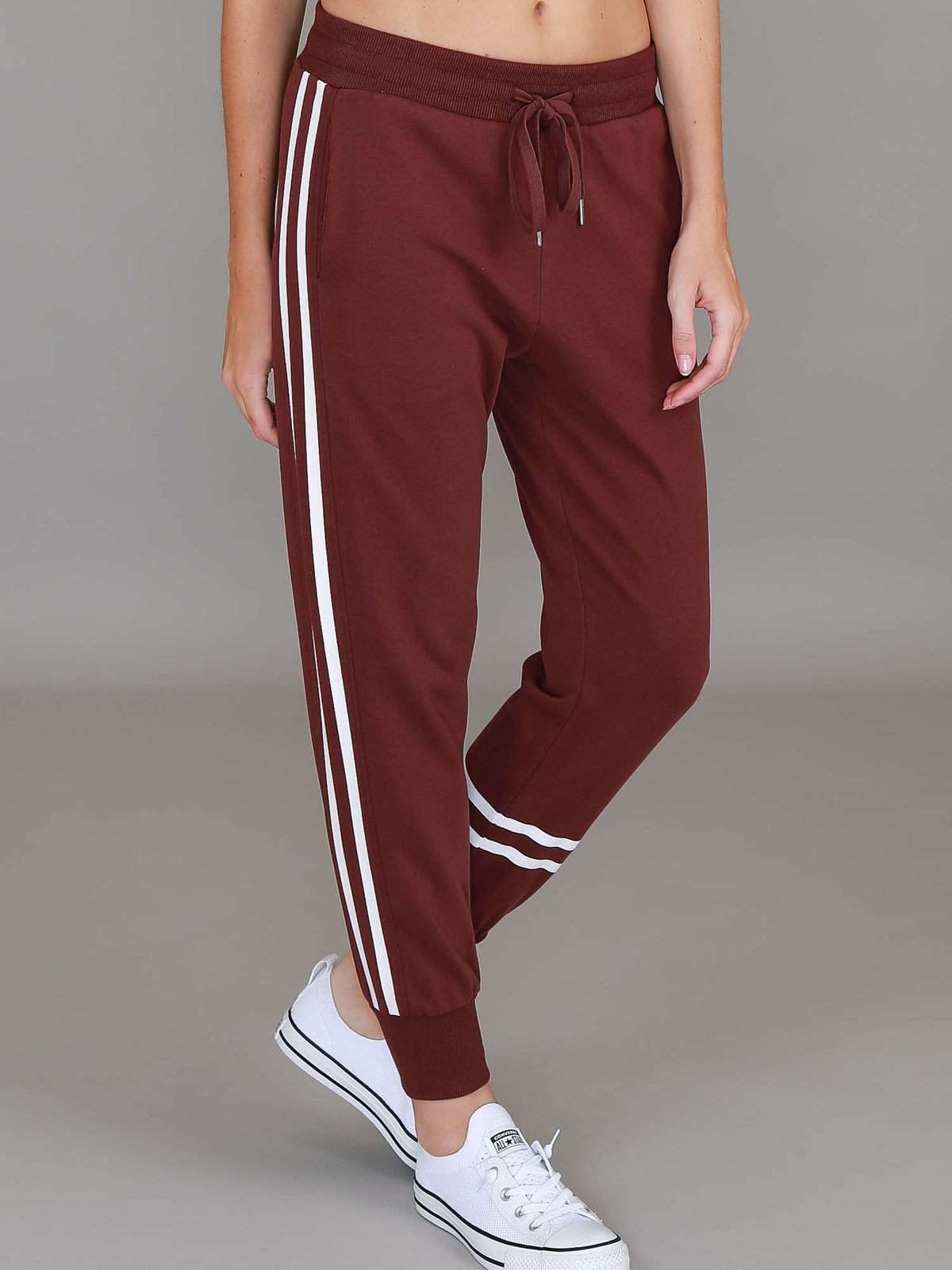 Jamie | Women's Two-Stripe Sweatpants – Cotton French Terry