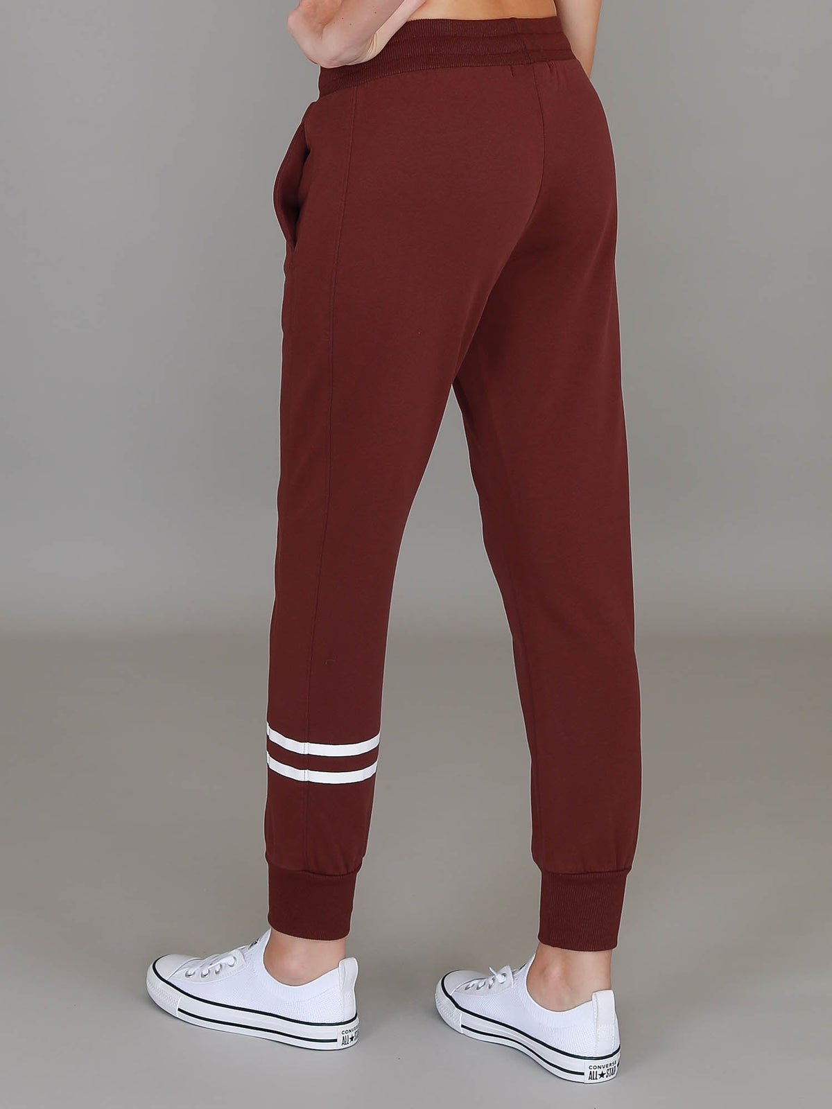 Jamie | Women's Two-Stripe Sweatpants – Cotton French Terry