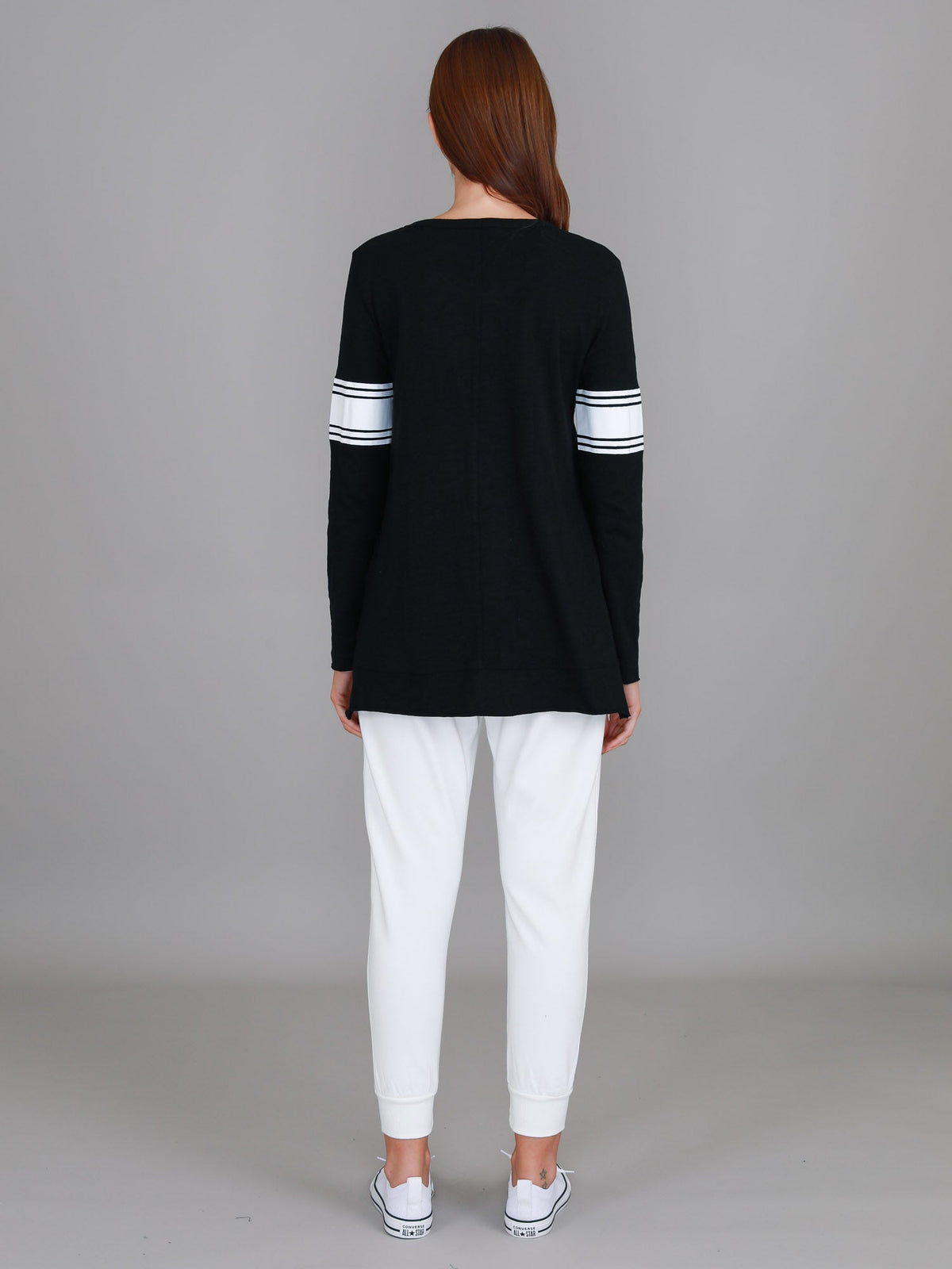 Carmel Contrasting Band Long Sleeve T Shirt (Sale)