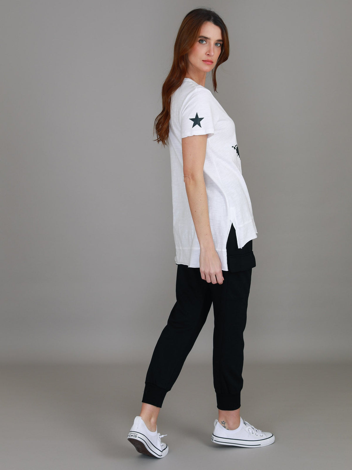 Sandy Check Black Star T Shirt (Sale)