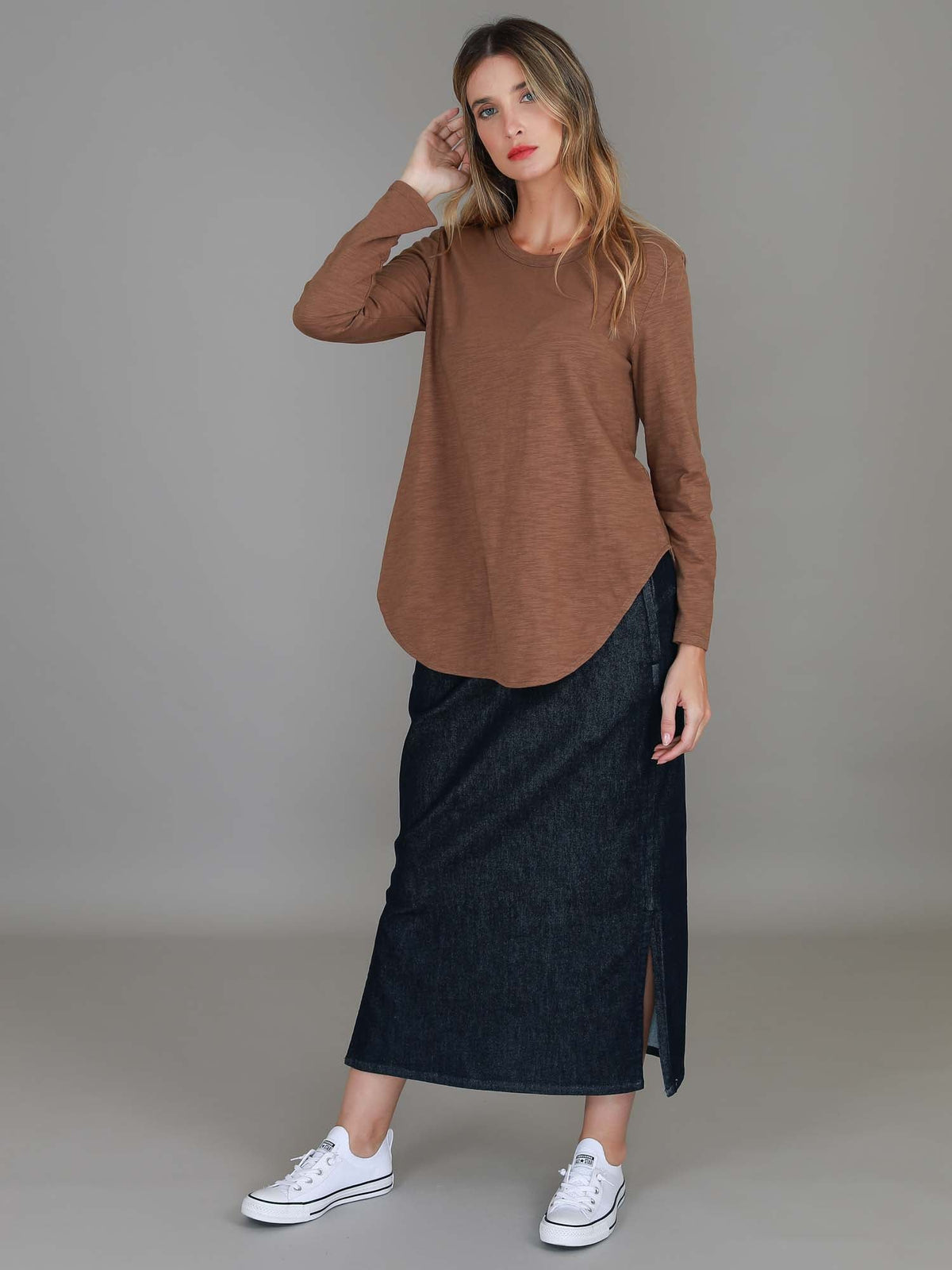 Scarlett | Women's Long Sleeve T-Shirt – Cotton Slub Jersey