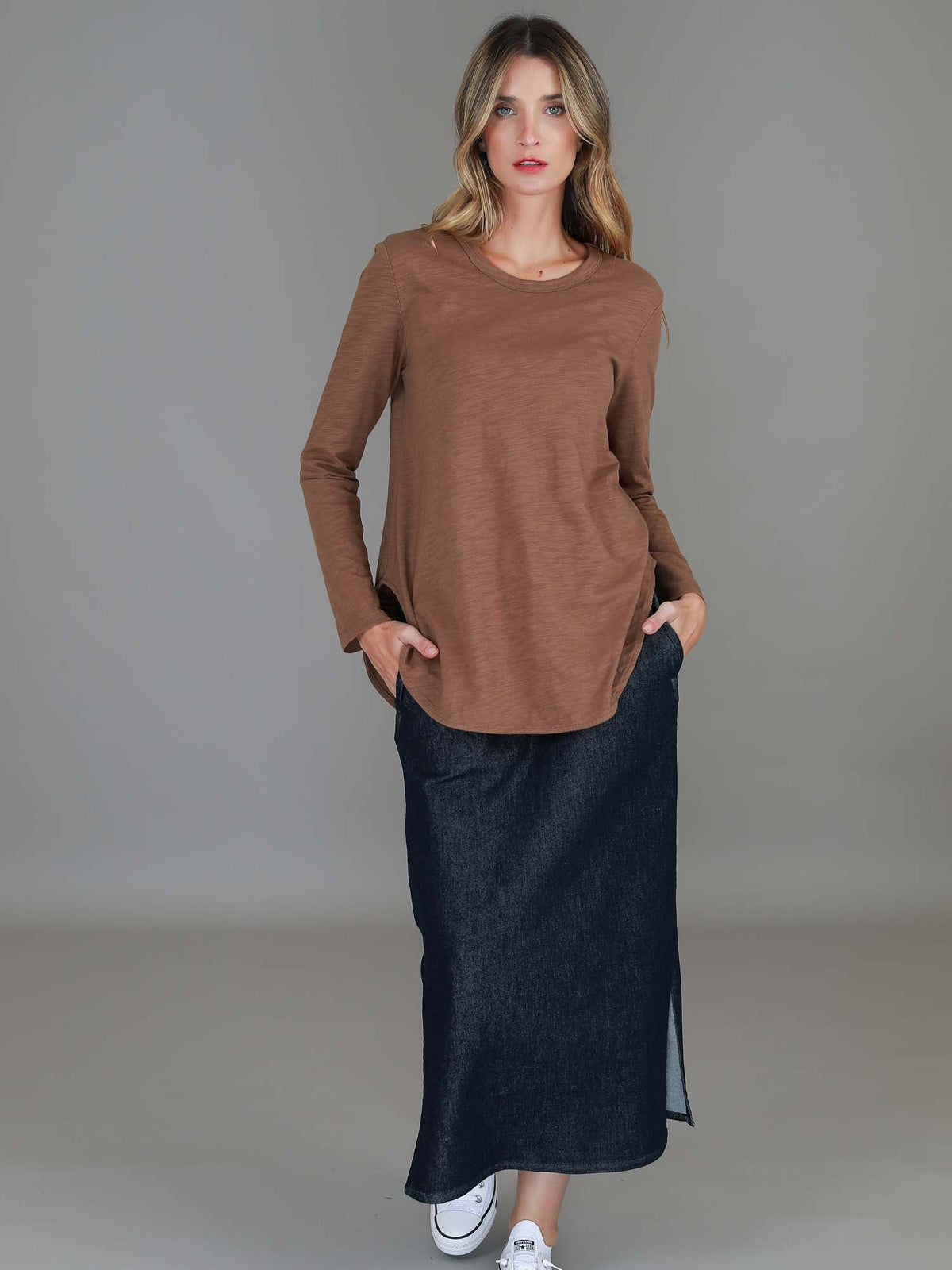 Scarlett | Women's Long Sleeve T-Shirt – Cotton Slub Jersey