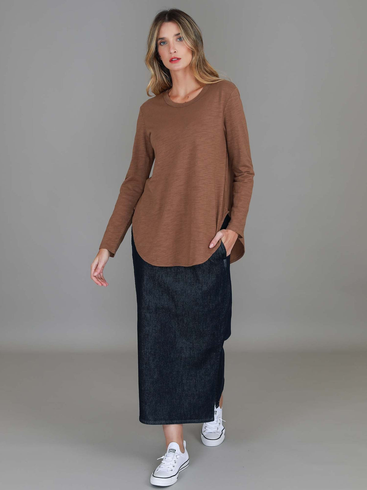 Scarlett | Women's Long Sleeve T-Shirt – Cotton Slub Jersey
