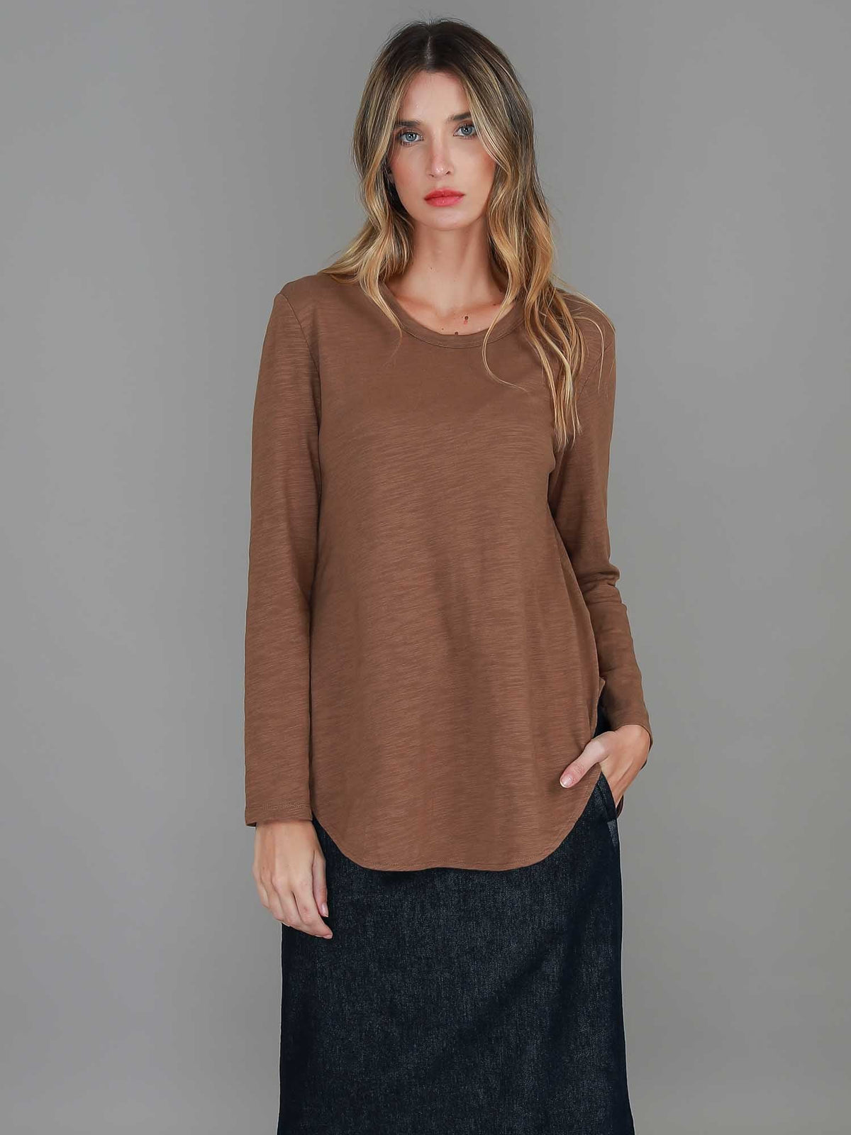 Scarlett | Women's Long Sleeve T-Shirt – Cotton Slub Jersey