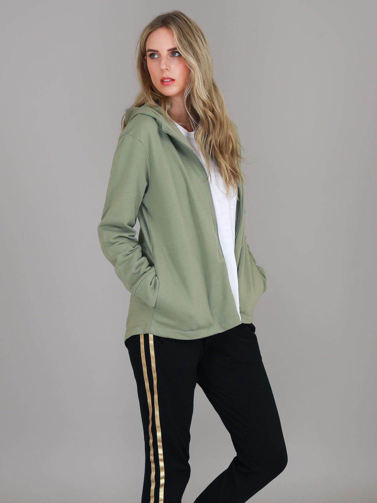 Olinda | Women's Zip-Up Hoodie Jacket – French Terry
