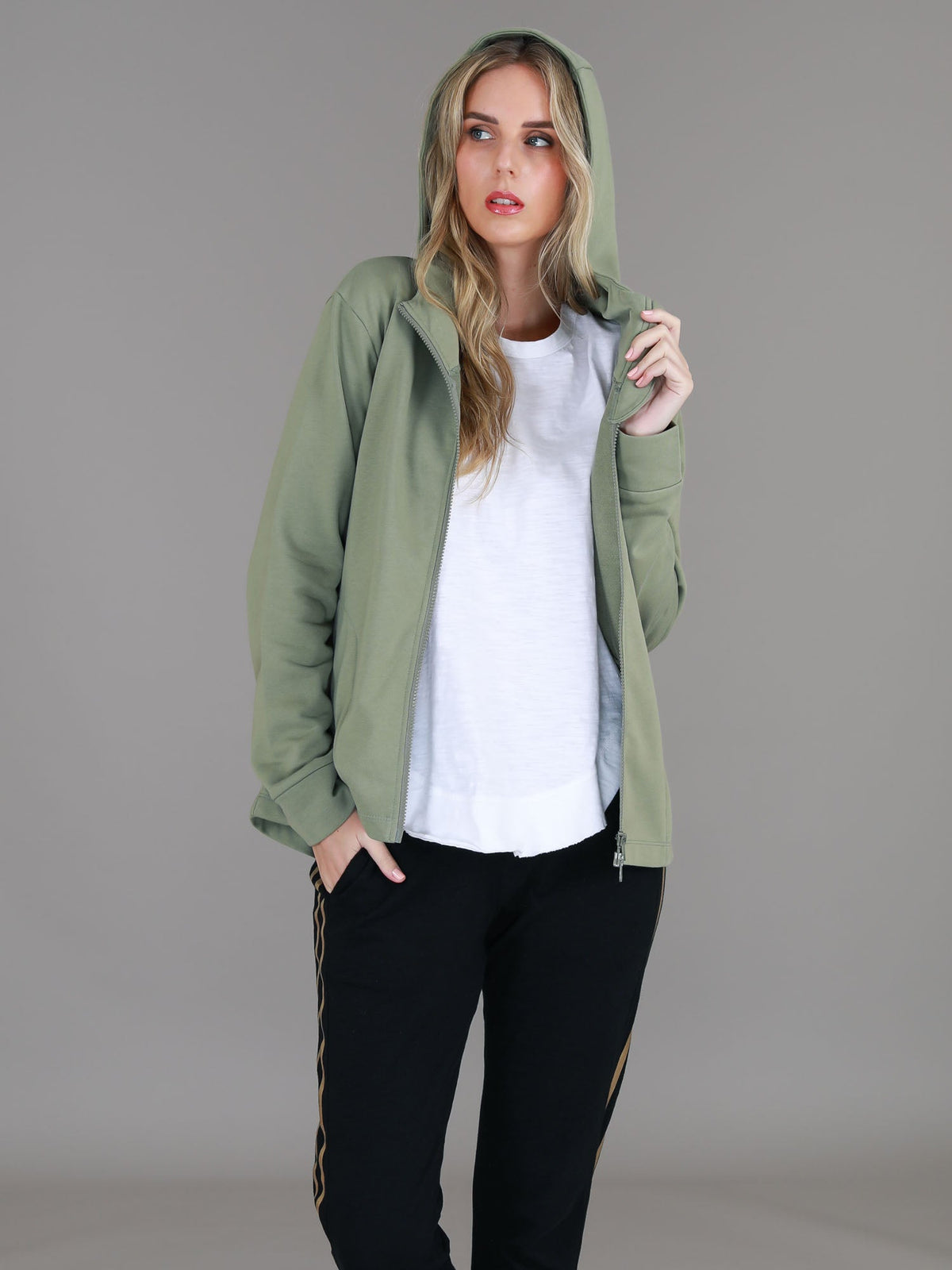 Olinda | Women's Zip-Up Hoodie Jacket – French Terry
