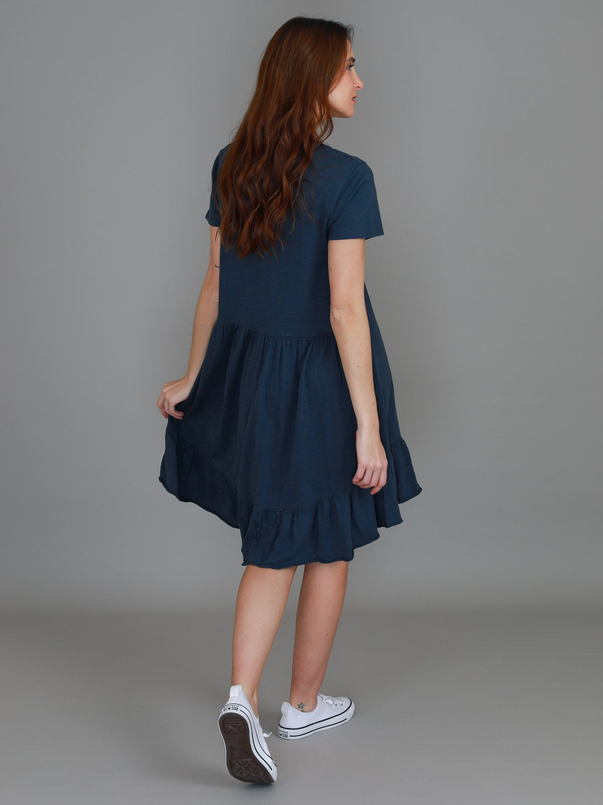 Sienna | Women's Tiered T Shirt Dress – Cotton Jersey