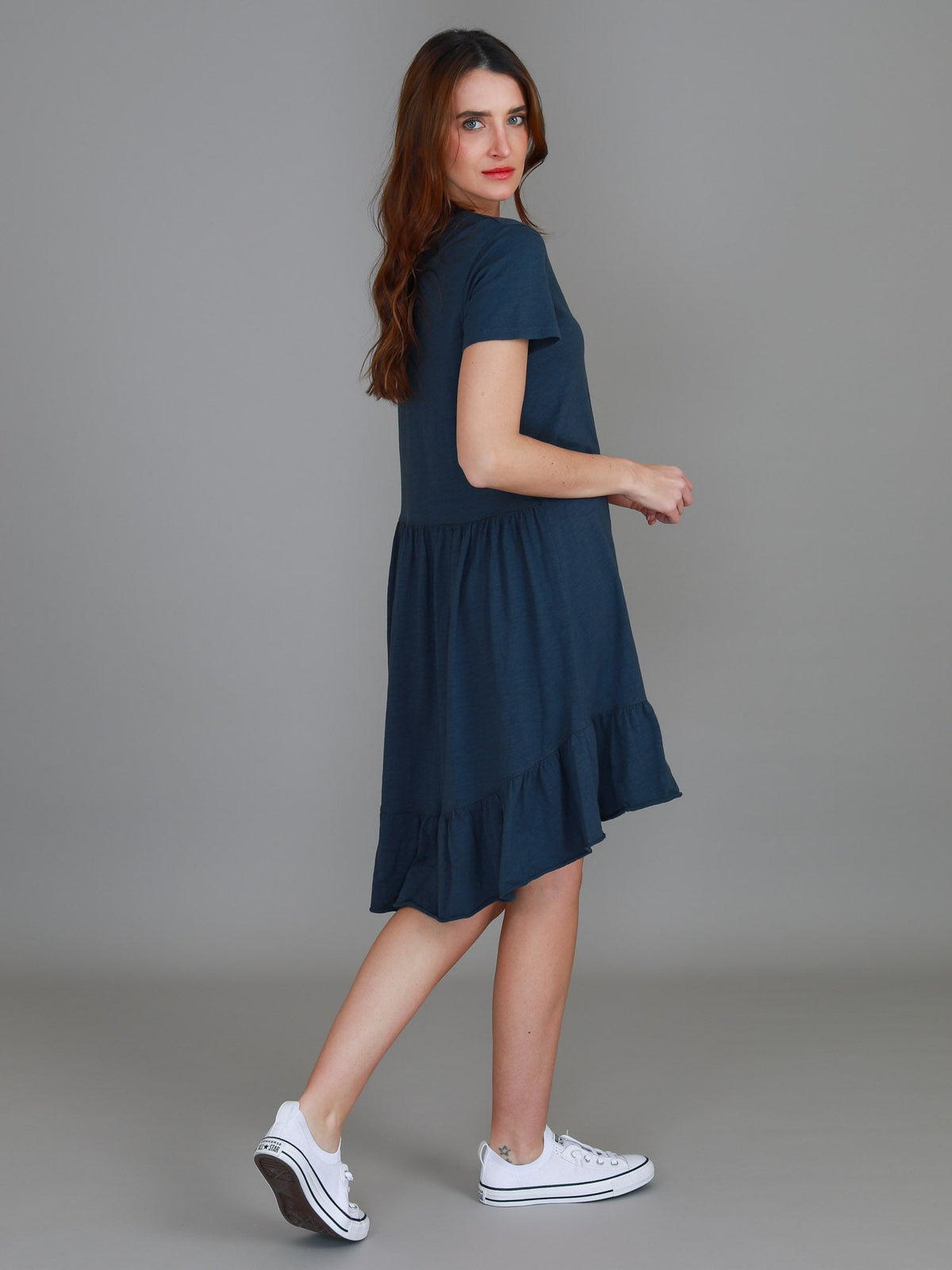 Sienna | Women's Tiered T Shirt Dress – Cotton Jersey
