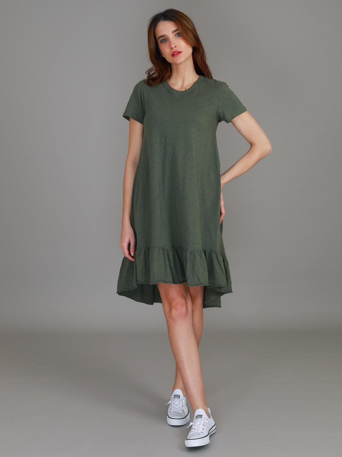 Sienna | Women's Tiered T Shirt Dress – Cotton Jersey
