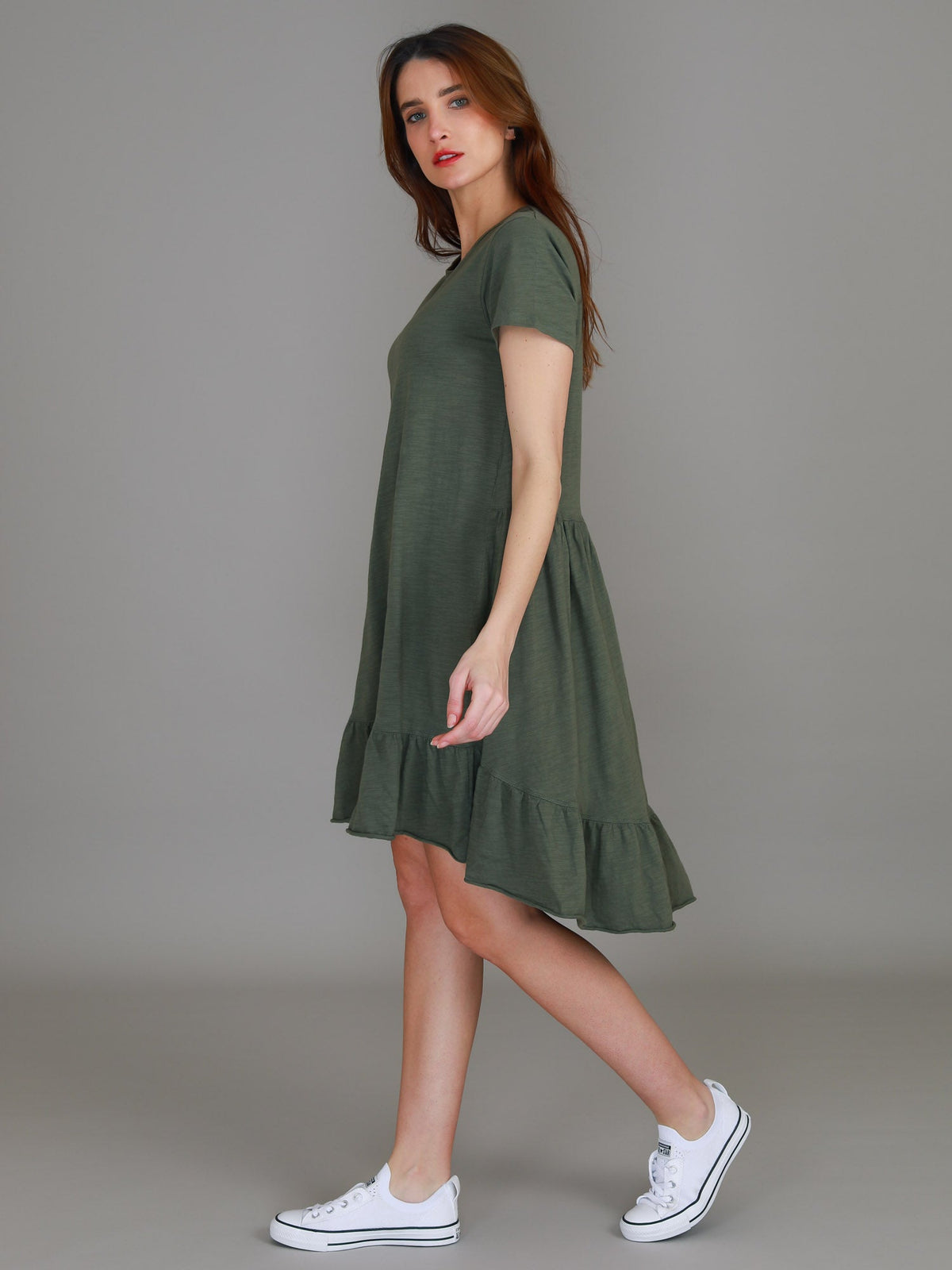 Sienna | Women's Tiered T Shirt Dress – Cotton Jersey