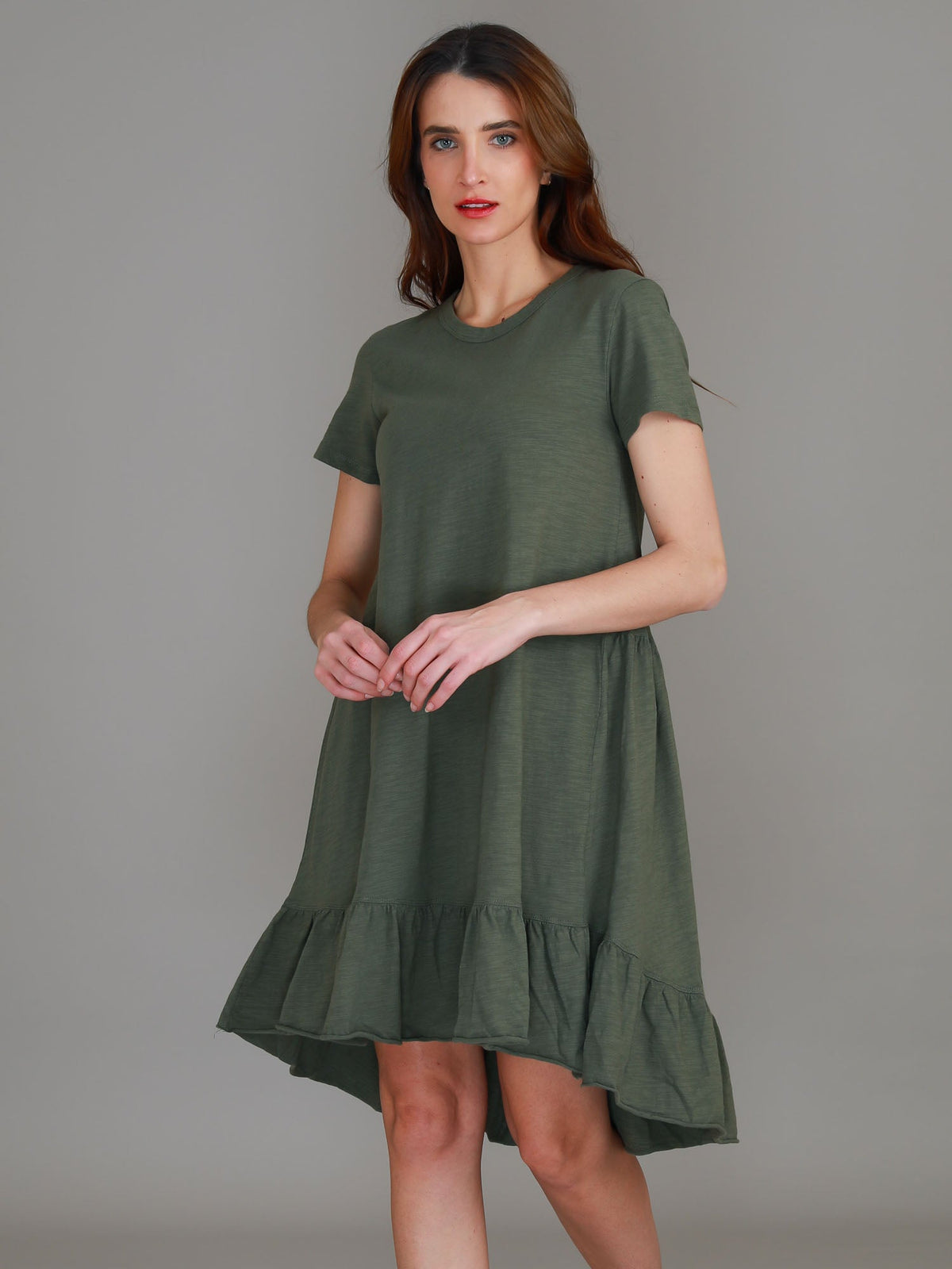 Sienna | Women's Tiered T Shirt Dress – Cotton Jersey