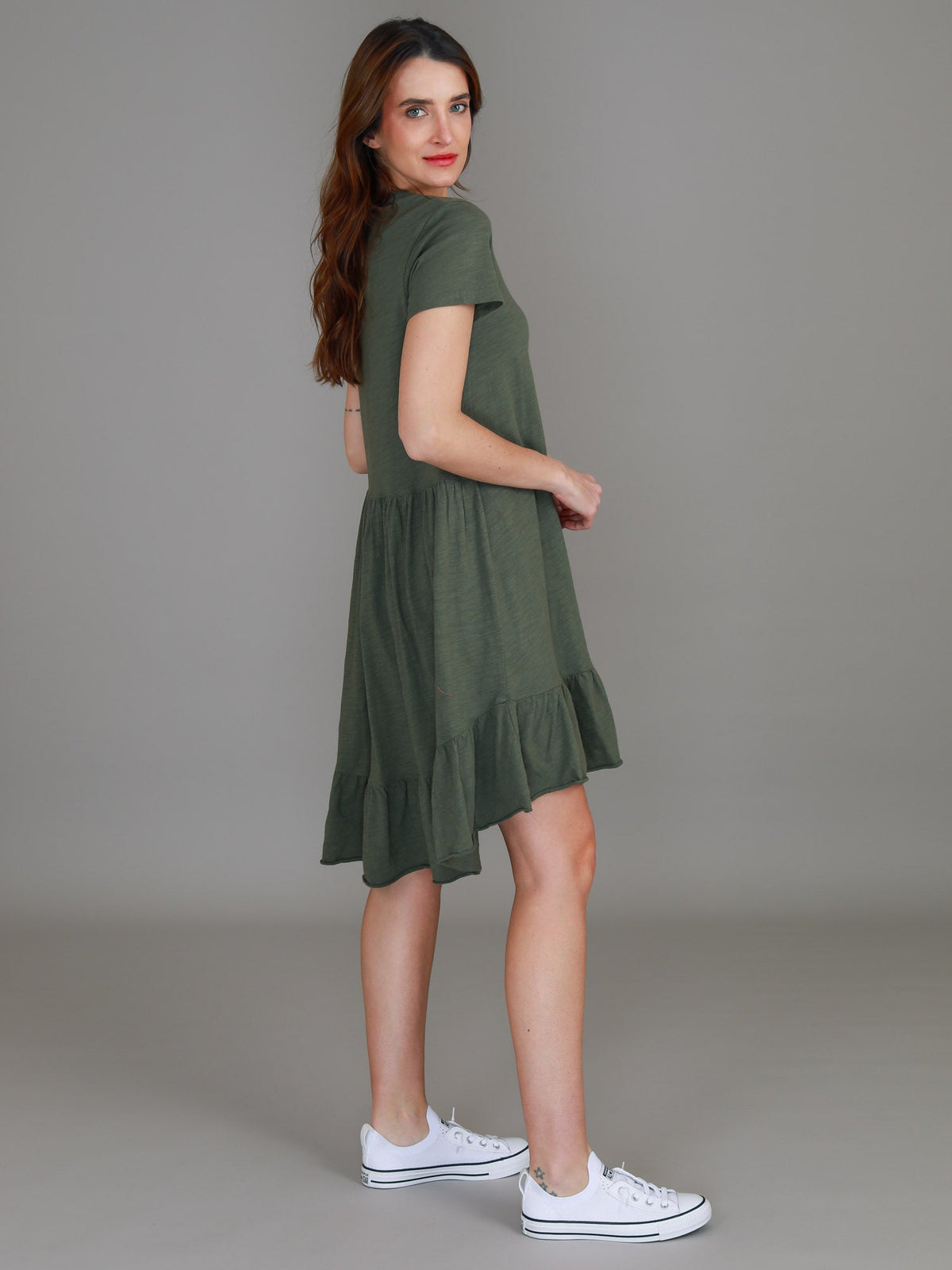Sienna | Women's Tiered T Shirt Dress – Cotton Jersey