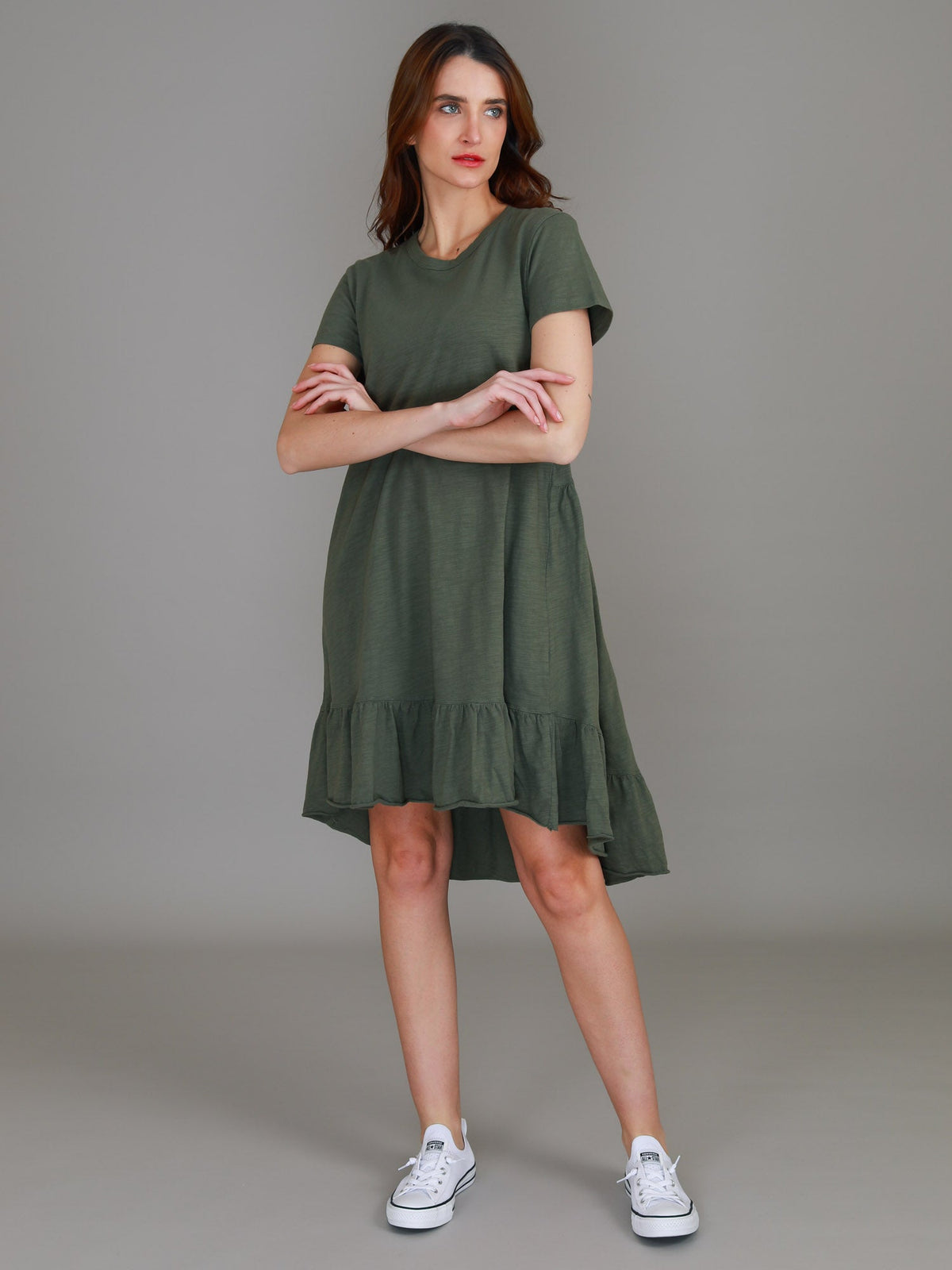 Sienna | Women's Tiered T Shirt Dress – Cotton Jersey