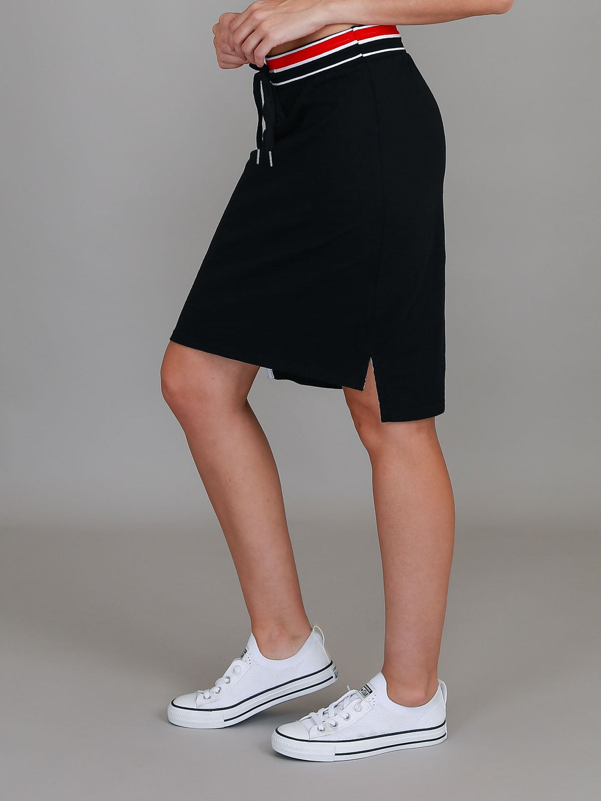 Lucille | Women's Stripe Waist Skirt – Cotton Jersey