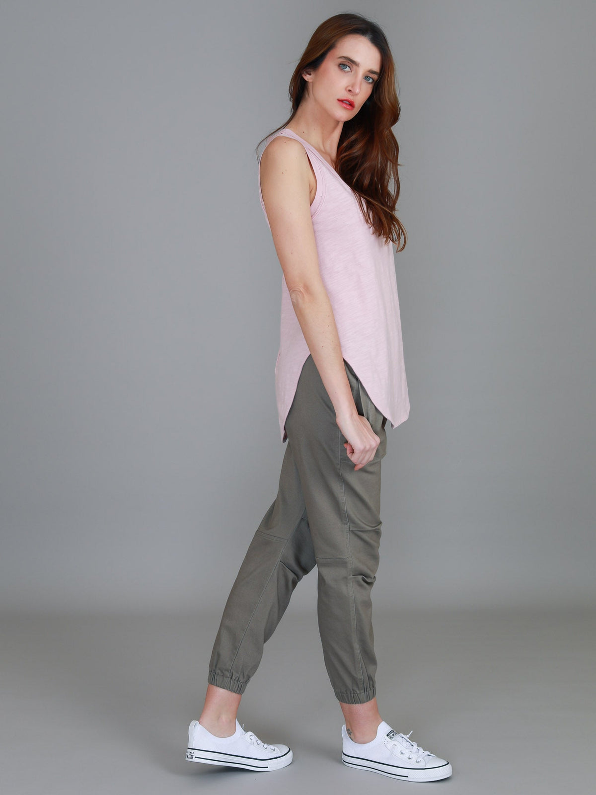 Audrey | Women's V-Neck Tank Top – Cotton Slub Jersey
