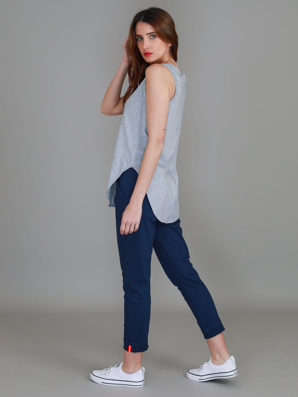Audrey | Women's V-Neck Tank Top – Cotton Slub Jersey