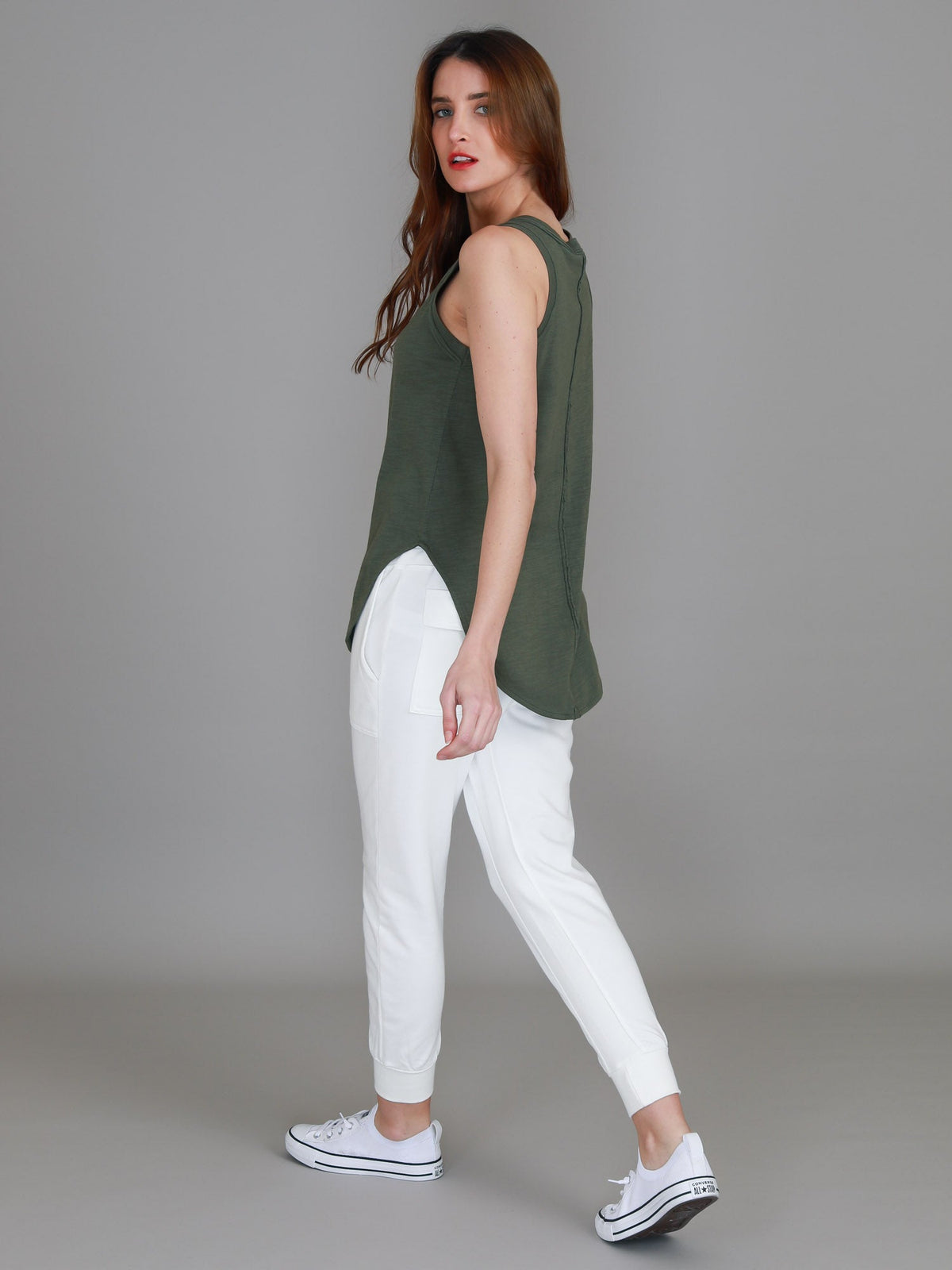 Audrey | Women's V-Neck Tank Top – Cotton Slub Jersey