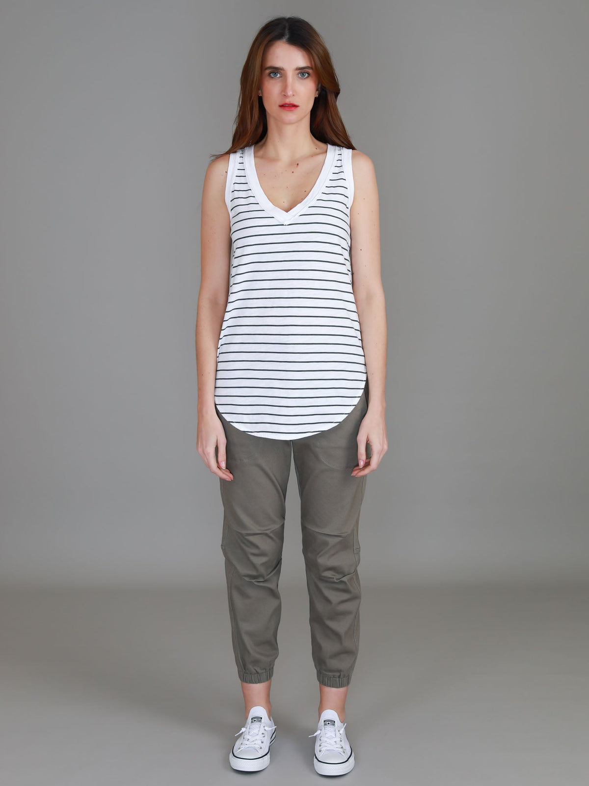Audrey | Women's V-Neck Tank Top – Cotton Slub Jersey