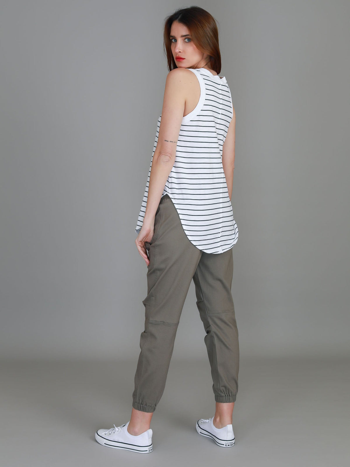 Audrey | Women's V-Neck Tank Top – Cotton Slub Jersey