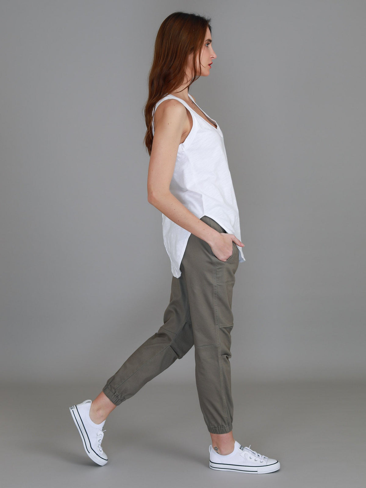 Audrey | Women's V-Neck Tank Top – Cotton Slub Jersey