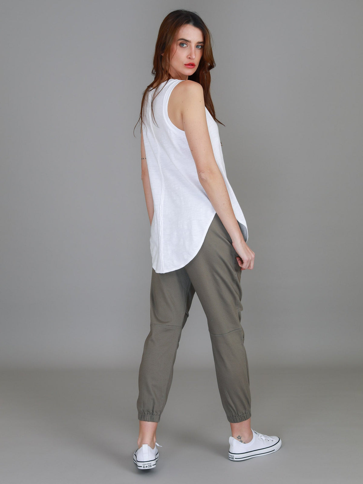 Audrey | Women's V-Neck Tank Top – Cotton Slub Jersey