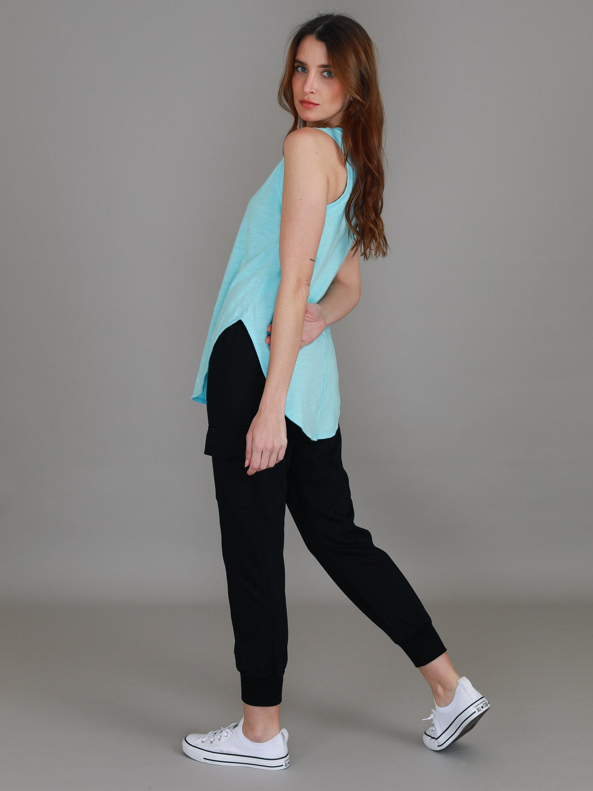 Audrey | Women's V-Neck Tank Top – Cotton Slub Jersey