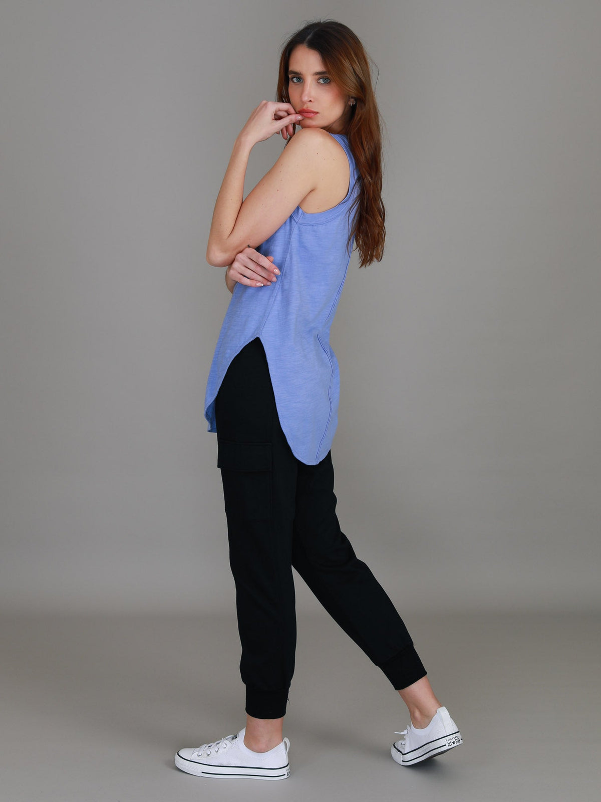 Audrey | Women's V-Neck Tank Top – Cotton Slub Jersey