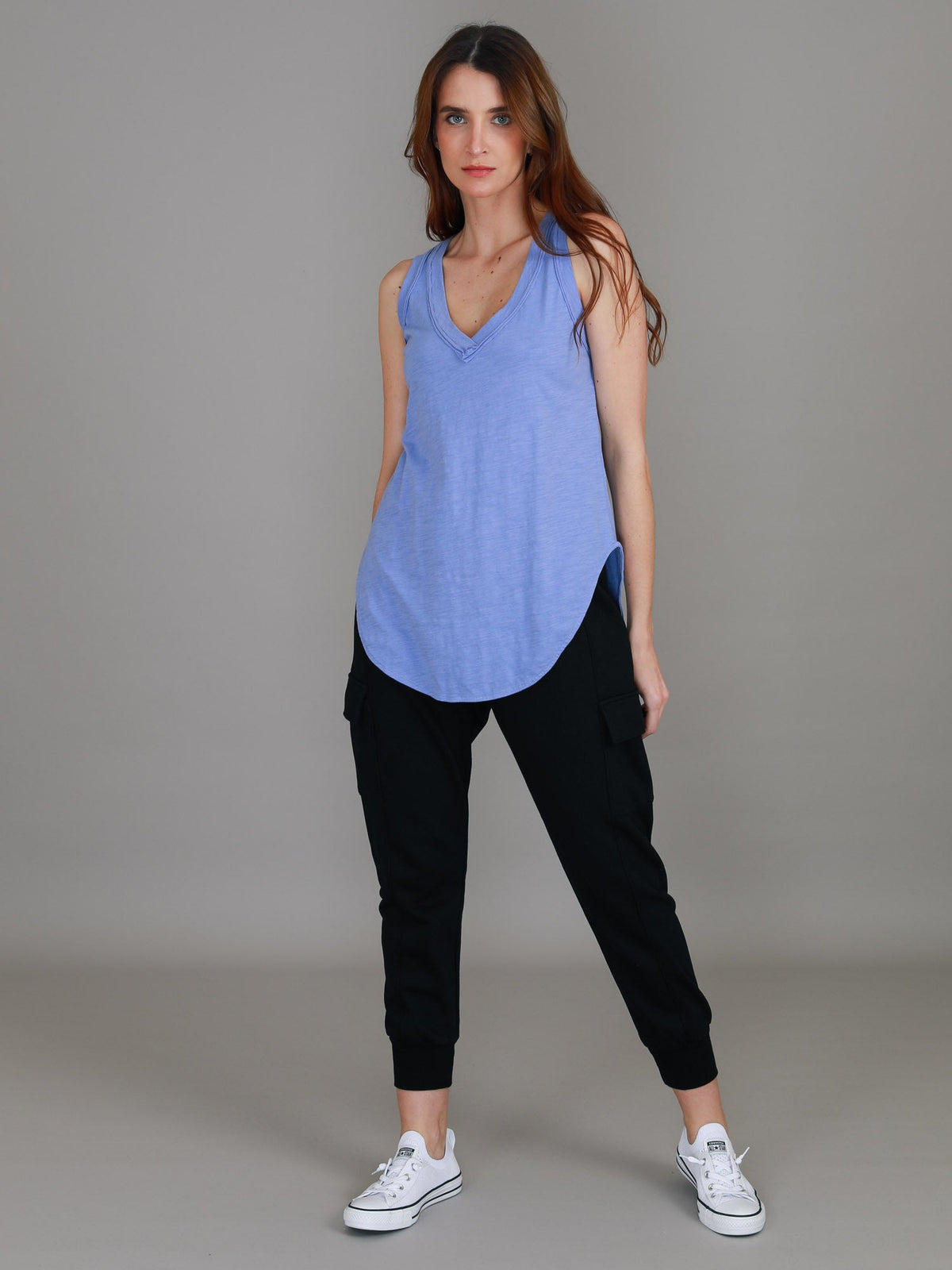 Audrey | Women's V-Neck Tank Top – Cotton Slub Jersey