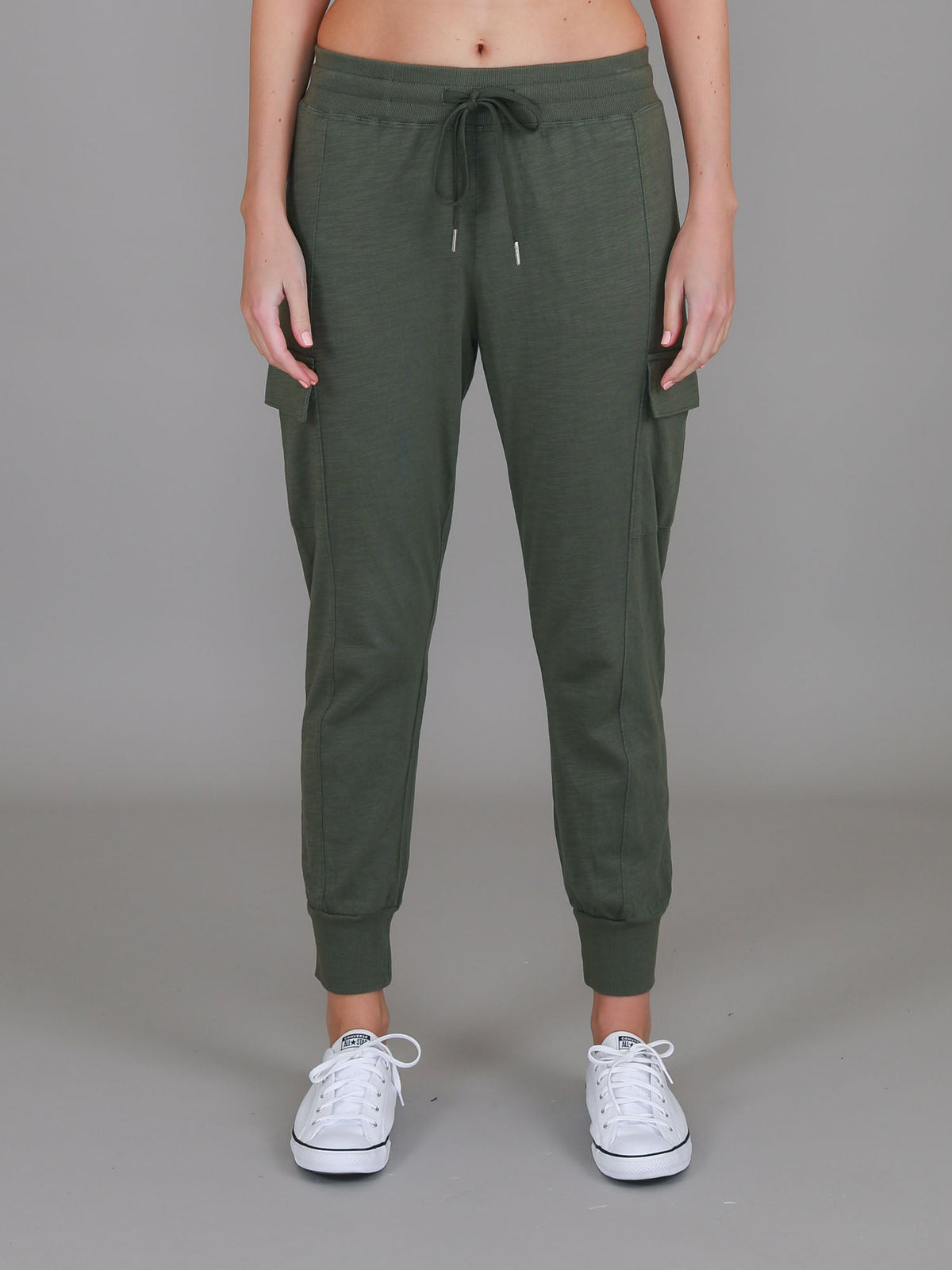 Cargo Jogger | Women's Tapered Cargo Pants – Cotton Jersey