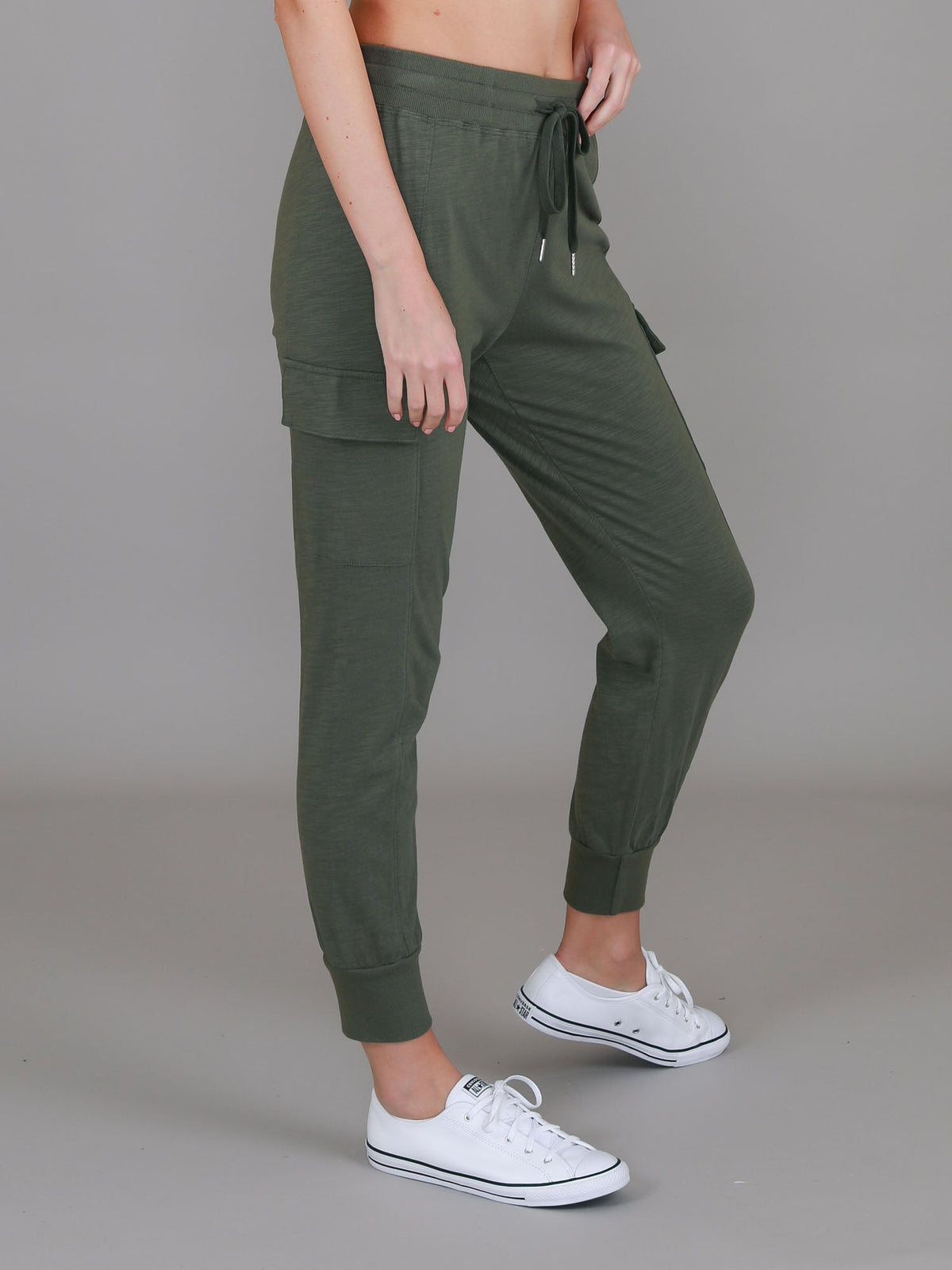 Cargo Jogger | Women's Tapered Cargo Pants – Cotton Jersey