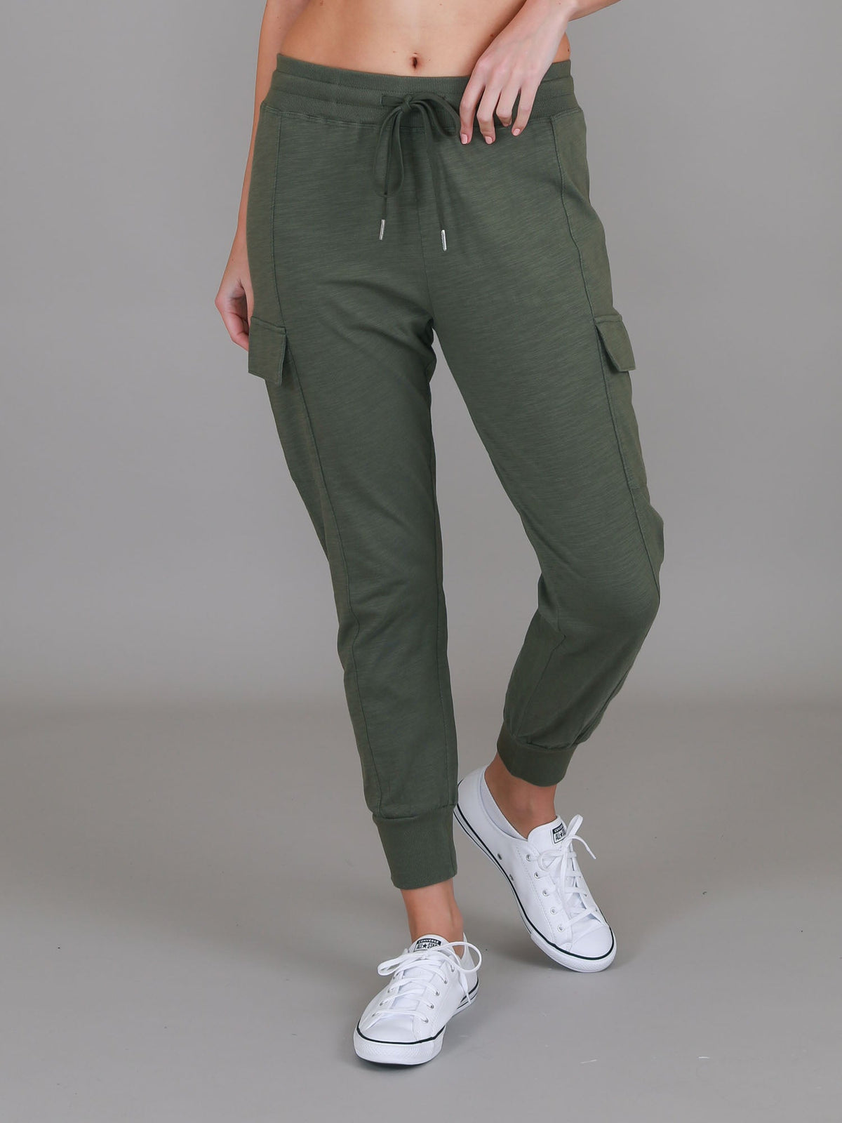 Cargo Jogger | Women's Tapered Cargo Pants – Cotton Jersey