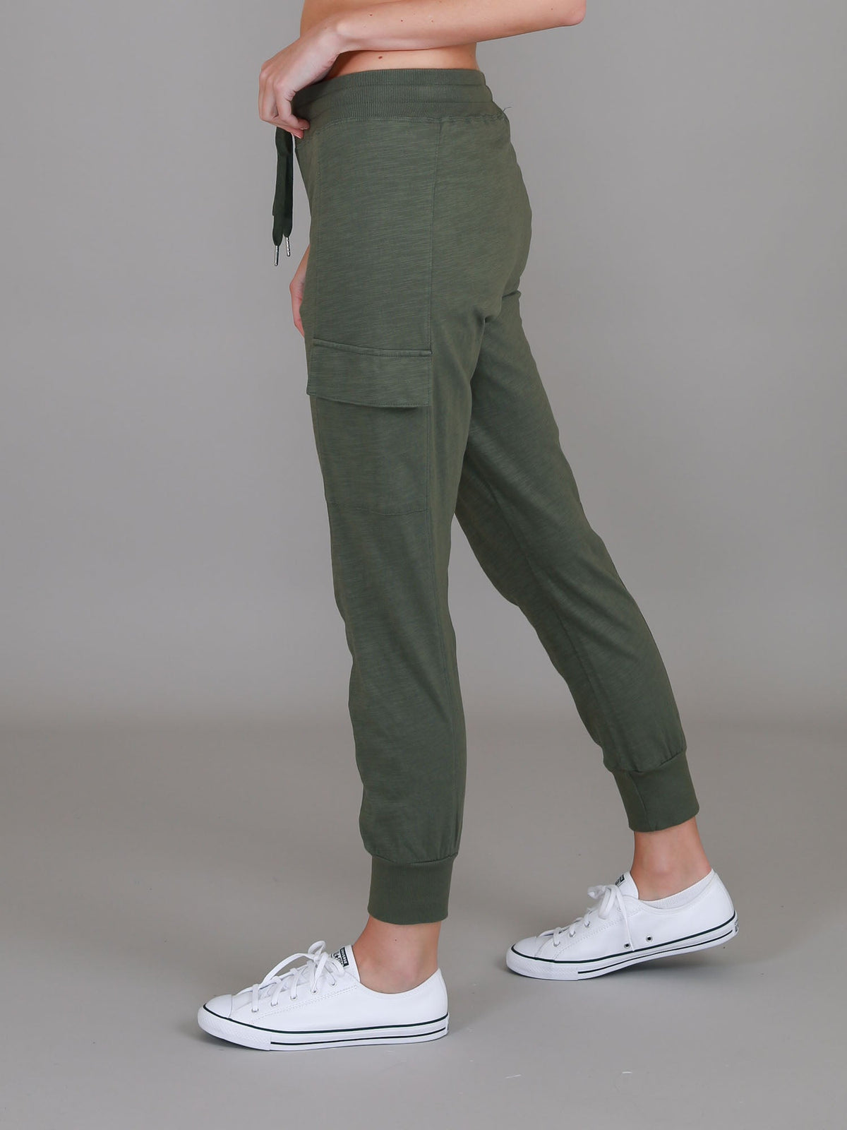 Cargo Jogger | Women's Tapered Cargo Pants – Cotton Jersey