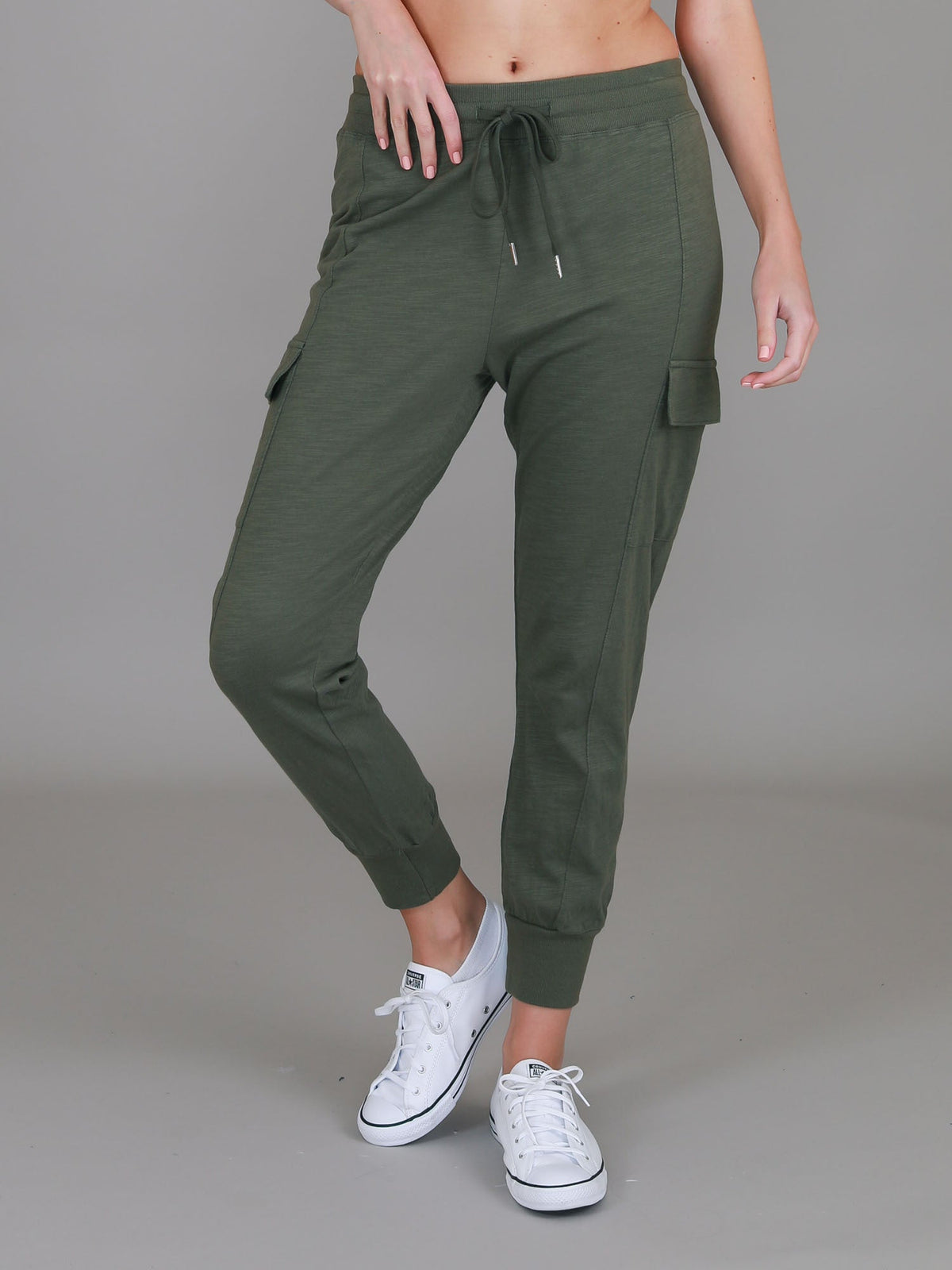 Cargo Jogger | Women's Tapered Cargo Pants – Cotton Jersey