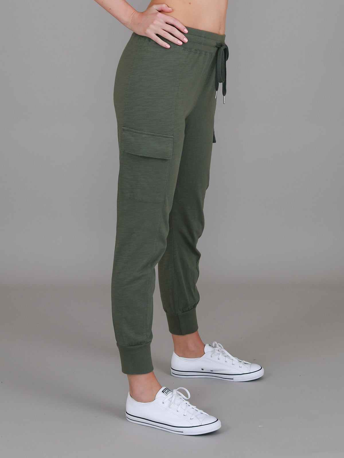 Cargo Jogger | Women's Tapered Cargo Pants – Cotton Jersey