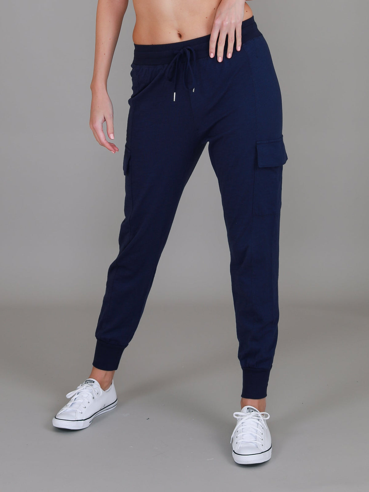 Cargo Jogger | Women's Tapered Cargo Pants – Cotton Jersey