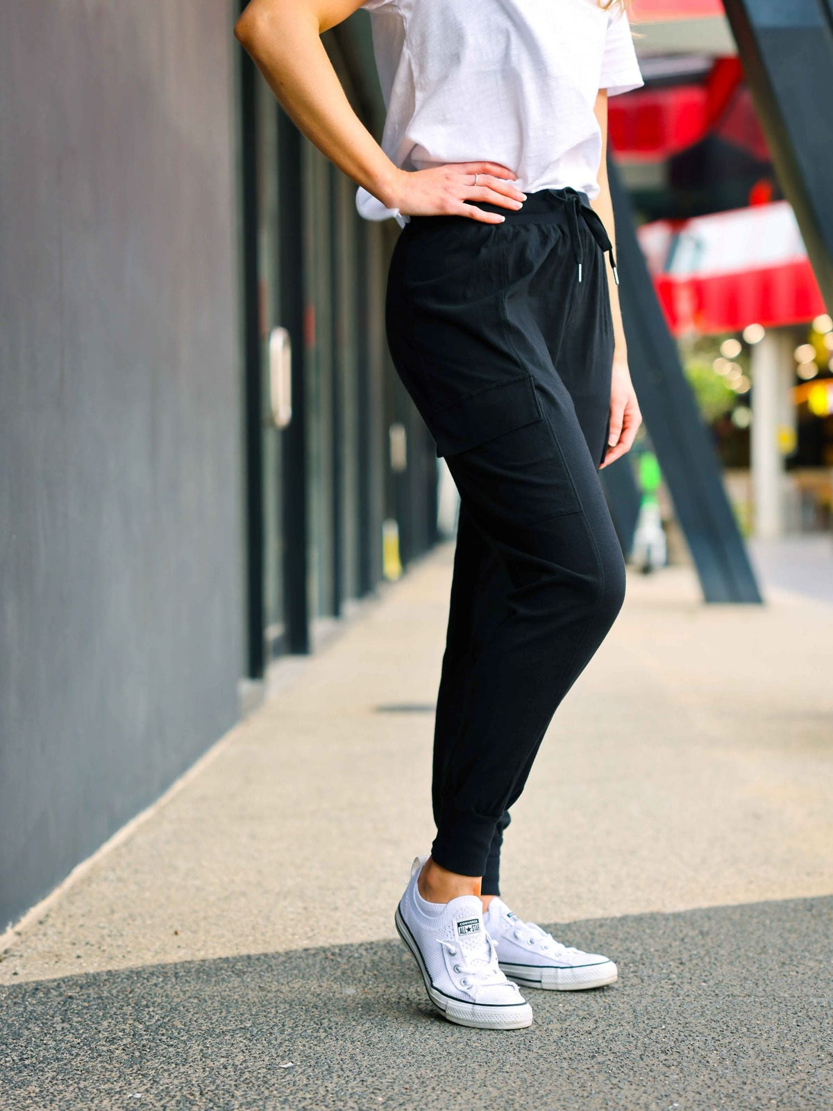 Cargo Jogger | Women's Tapered Cargo Pants – Cotton Jersey